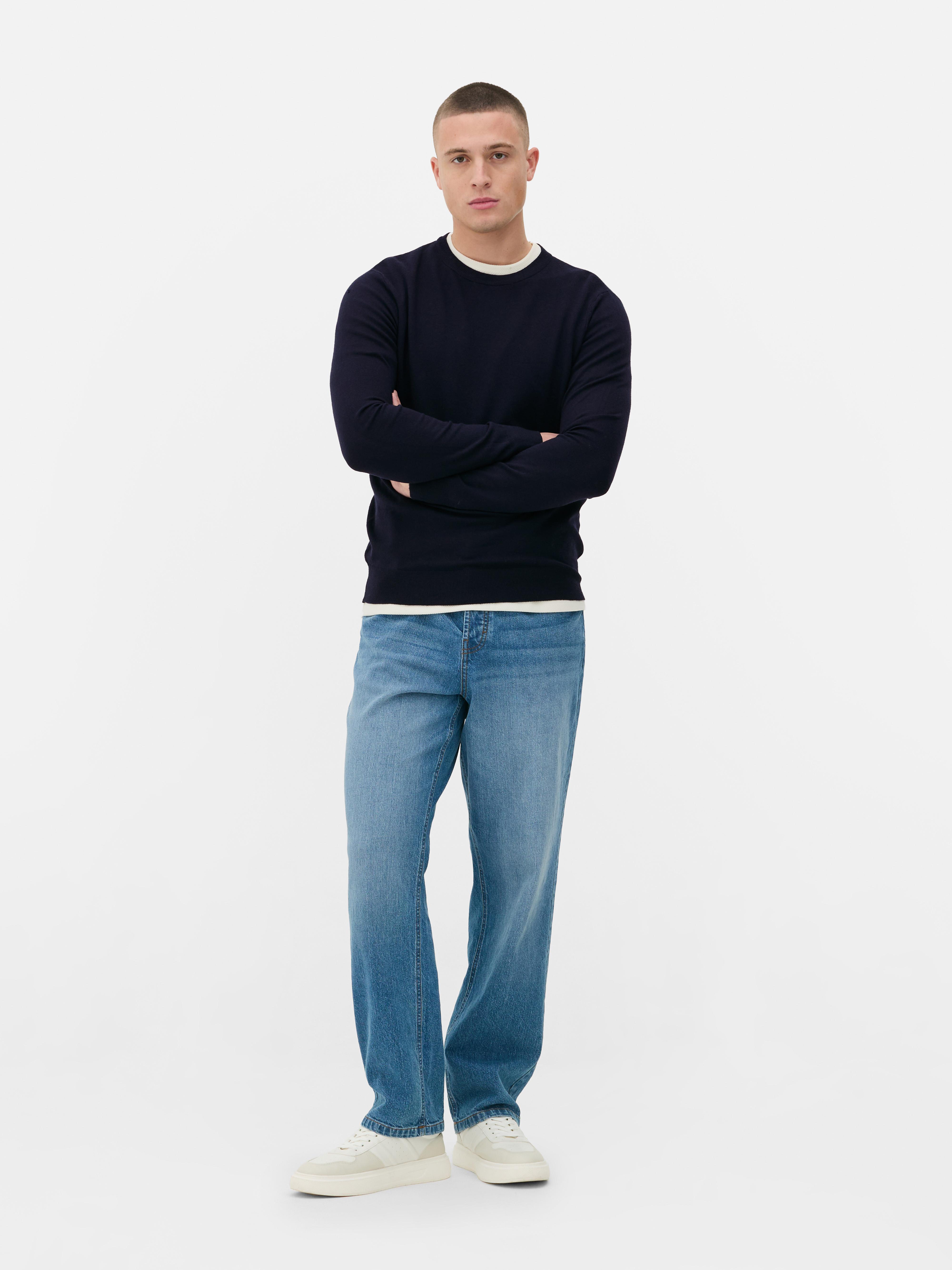 Crew Neck Fine Knit Jumper