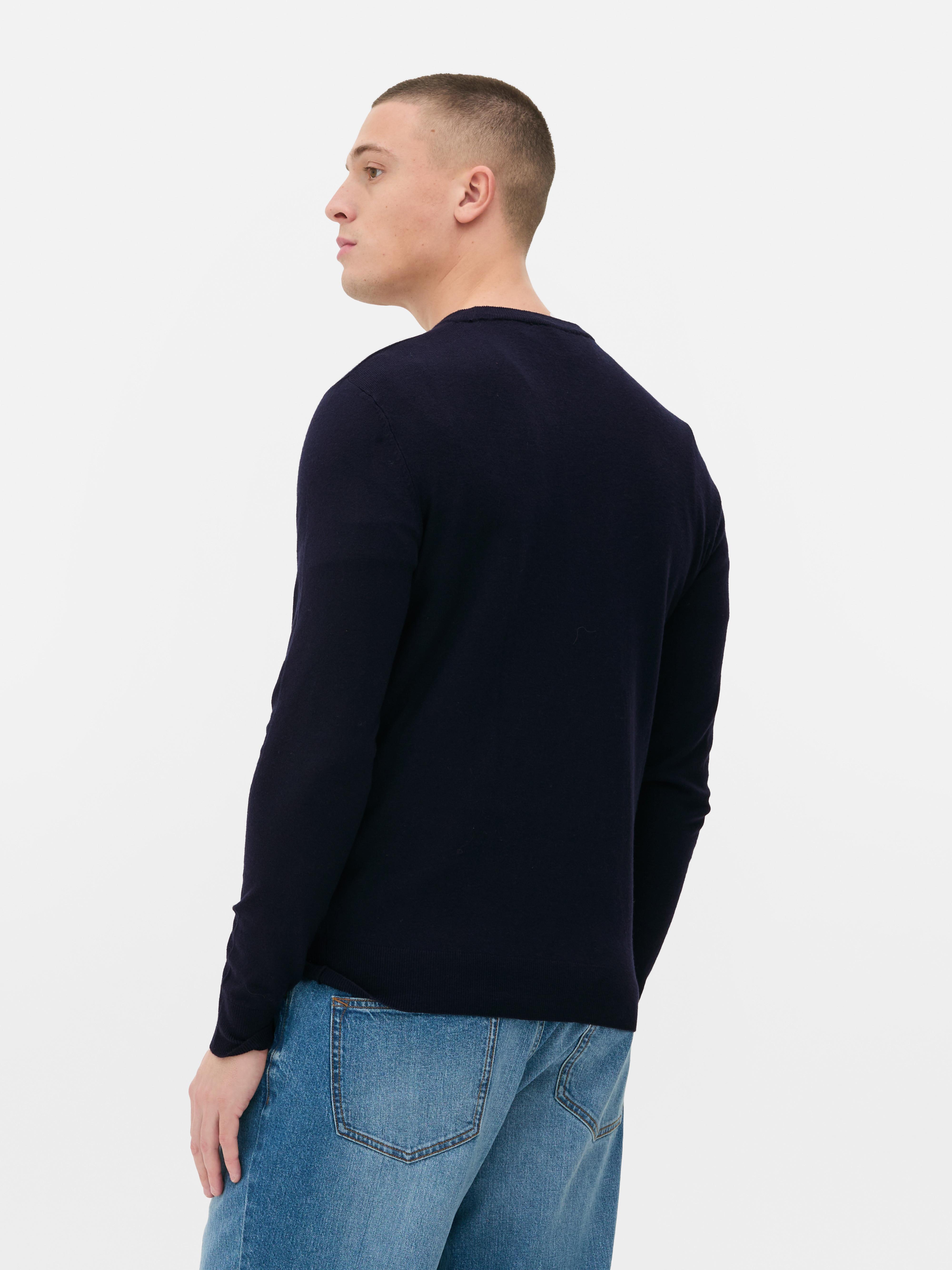 Crew Neck Fine Knit Jumper