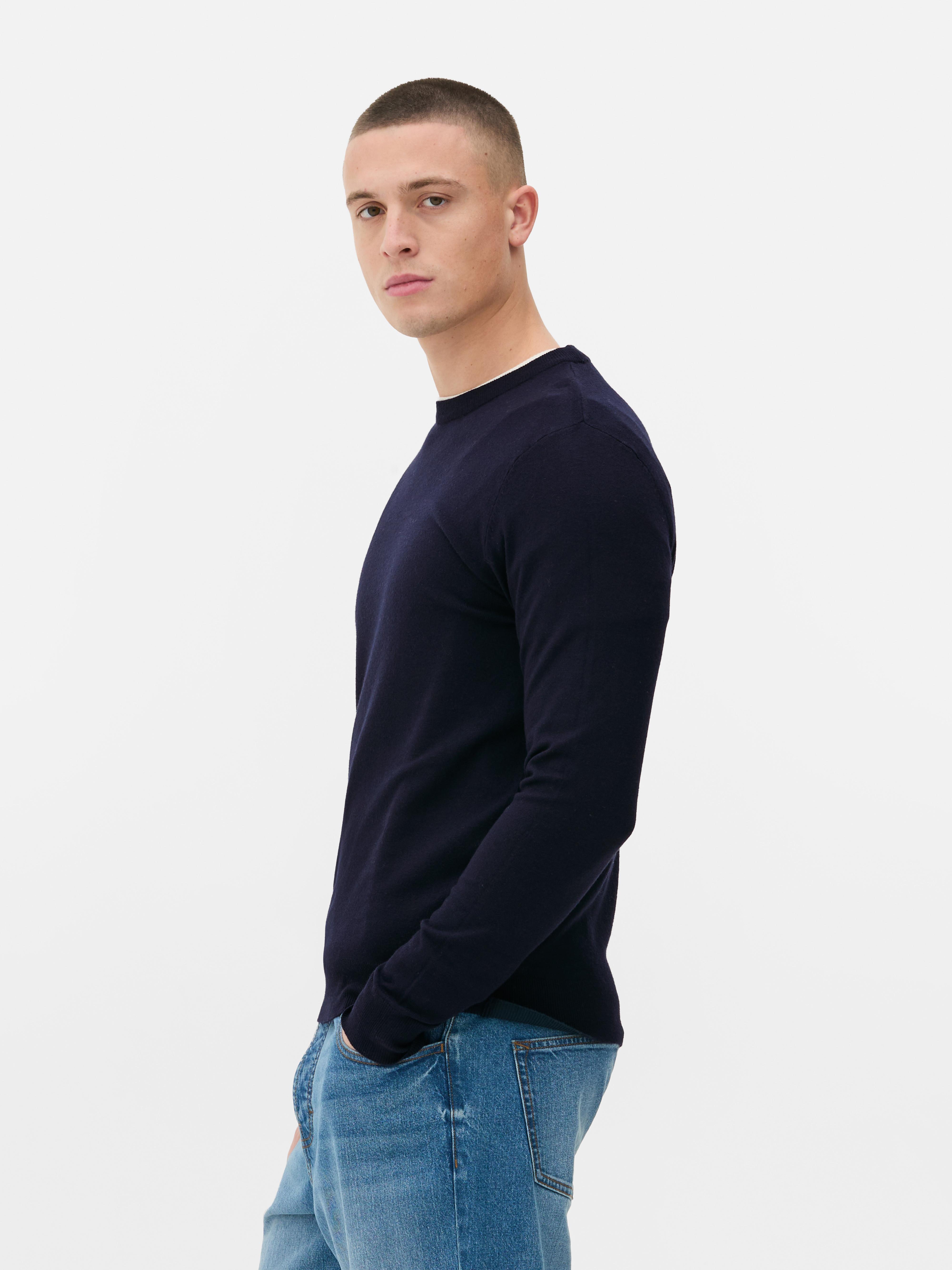 Crew Neck Fine Knit Jumper