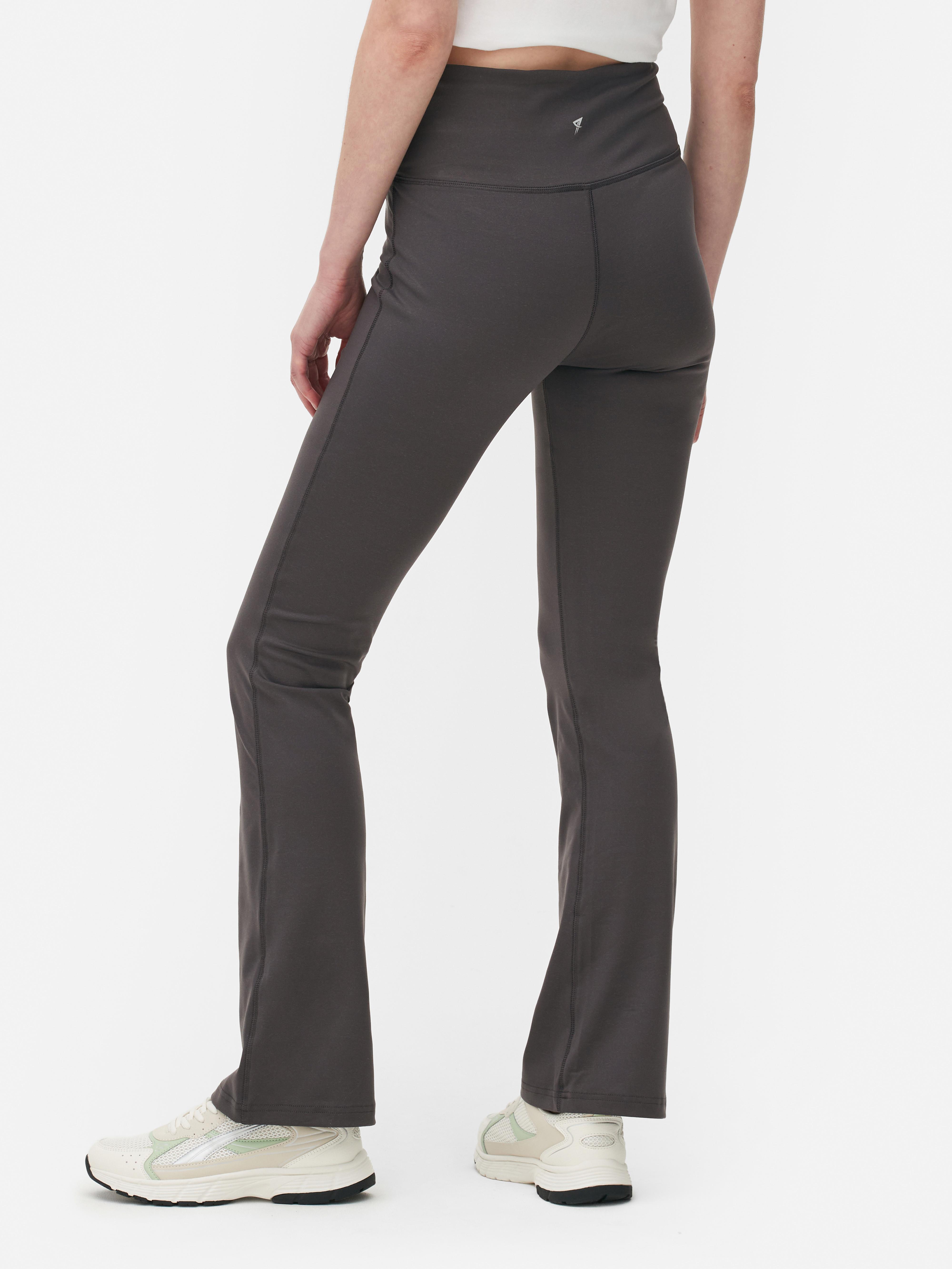 Womens Charcoal V-Waist Flared Yoga Leggings | Primark