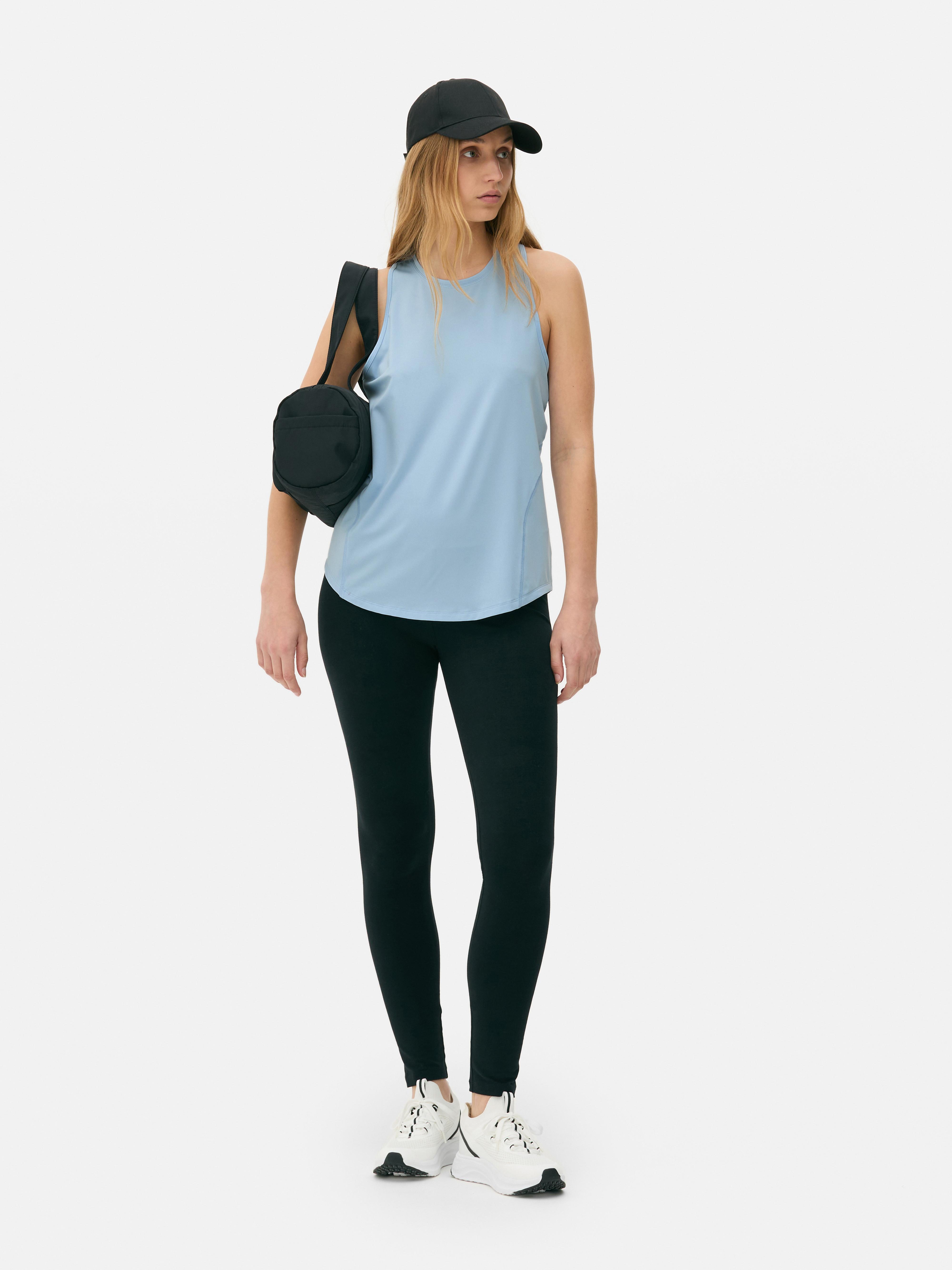 Haut de sport à dos nageur Bleu clair