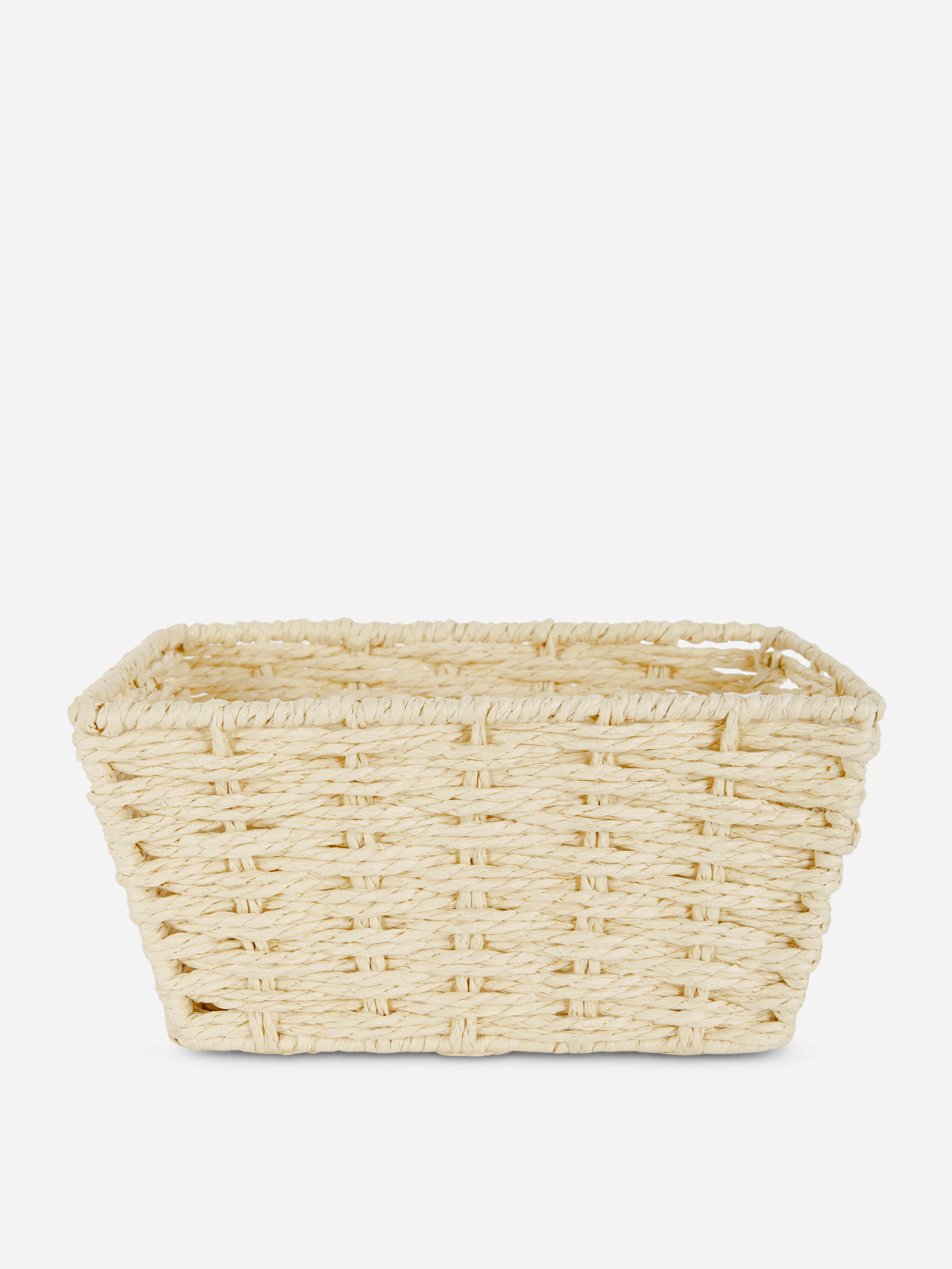 Cesta de cuerda cuadrada Natural