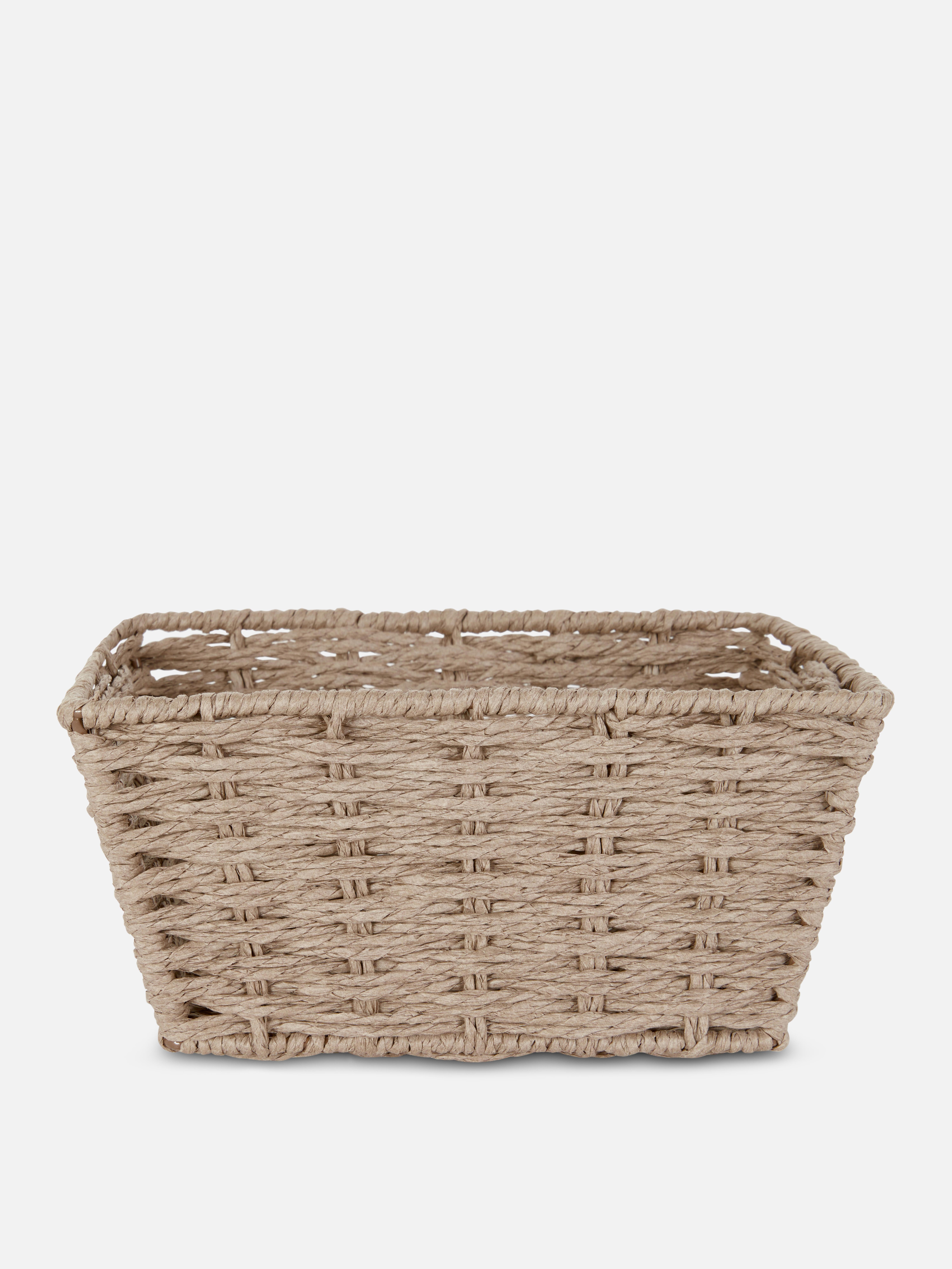 Cesta de cuerda cuadrada Marrón oscuro