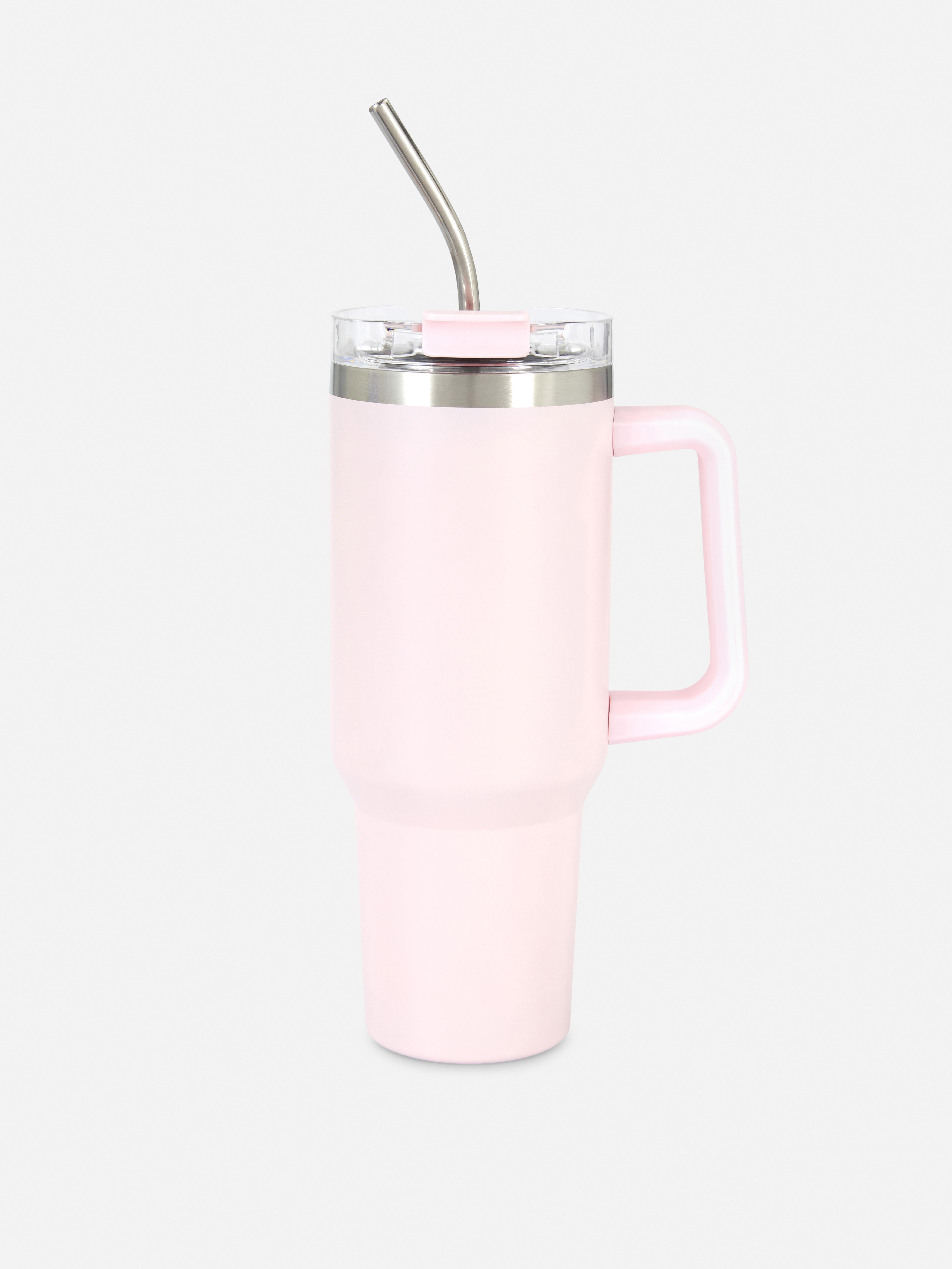 40oz Stainless Steel Travel Mug with Straw