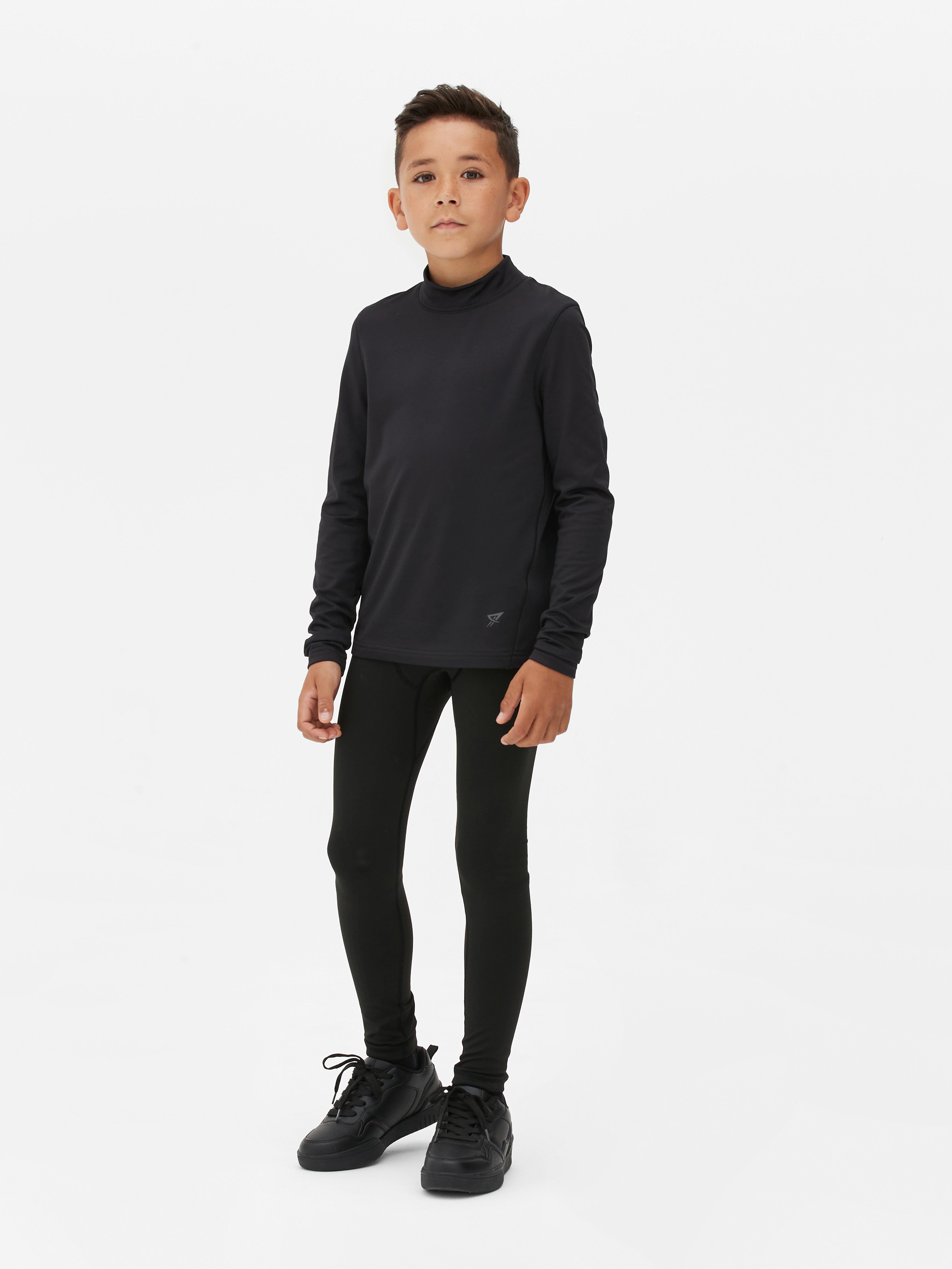 Boys Black Base Layer Leggings Primark