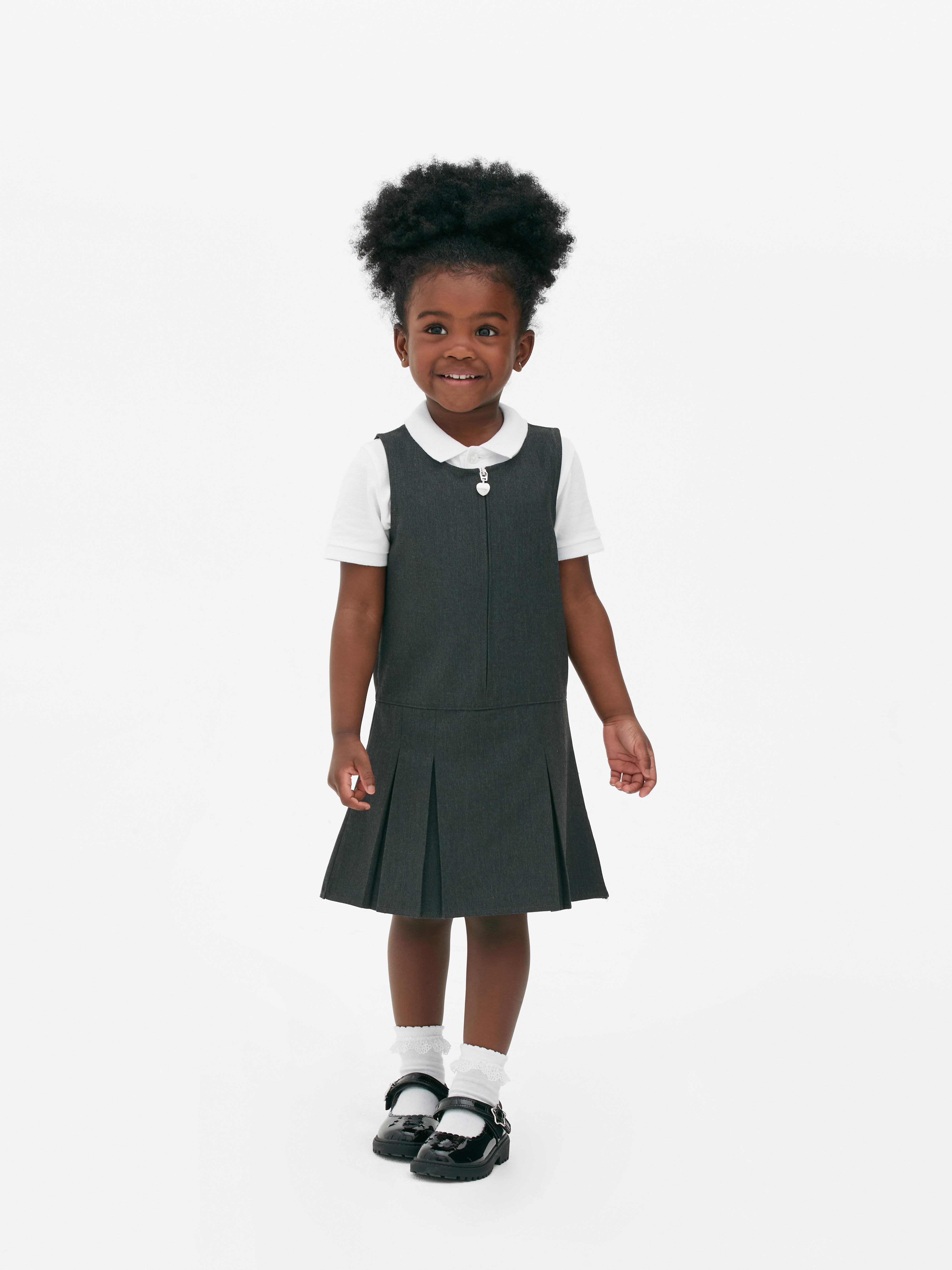 Girls Black 2pk Younger Girl School Uniform Pinafore Dresses Primark