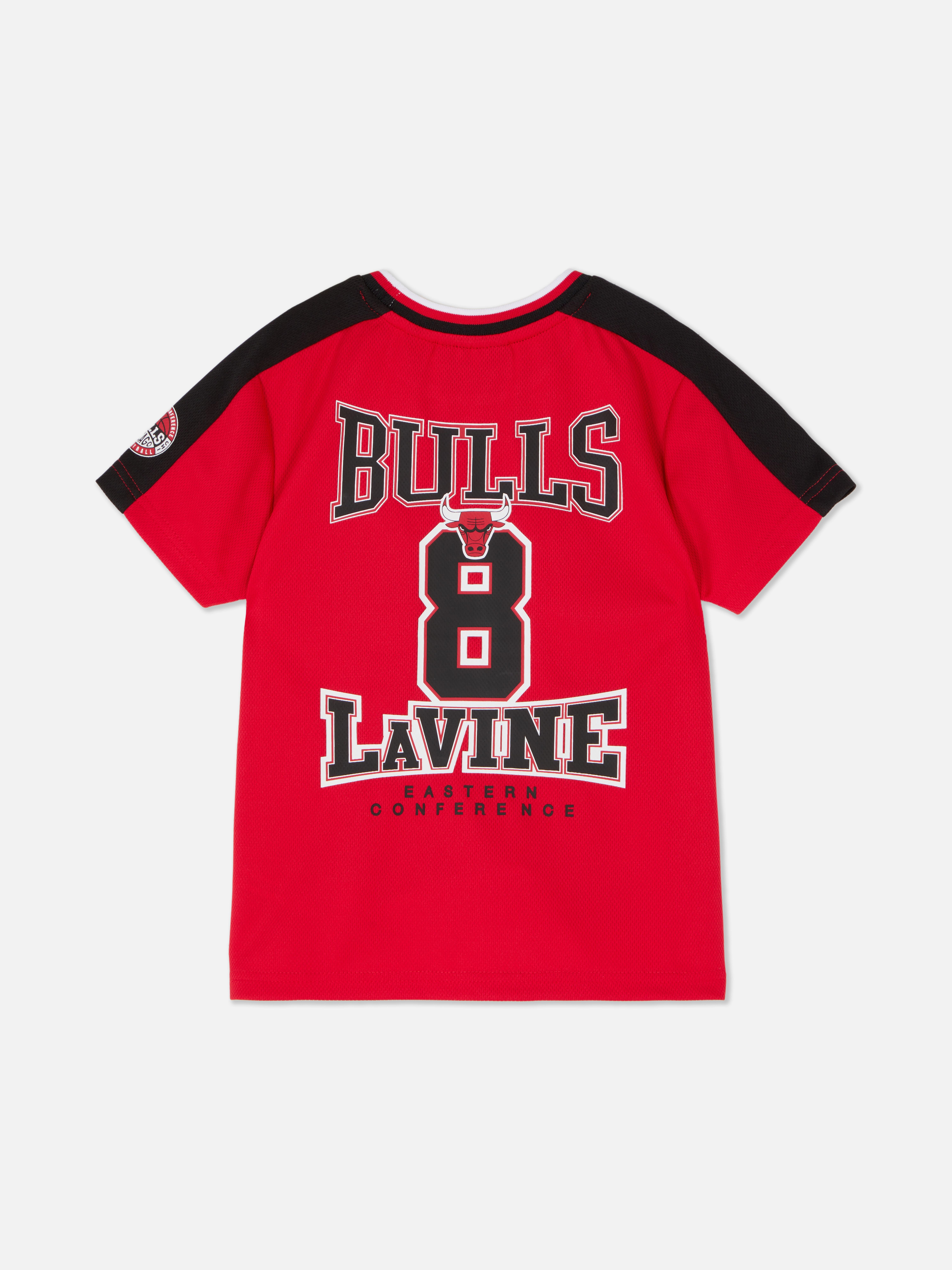 Boys Red NBA Chicago Bulls Short Sleeve T Shirt Primark