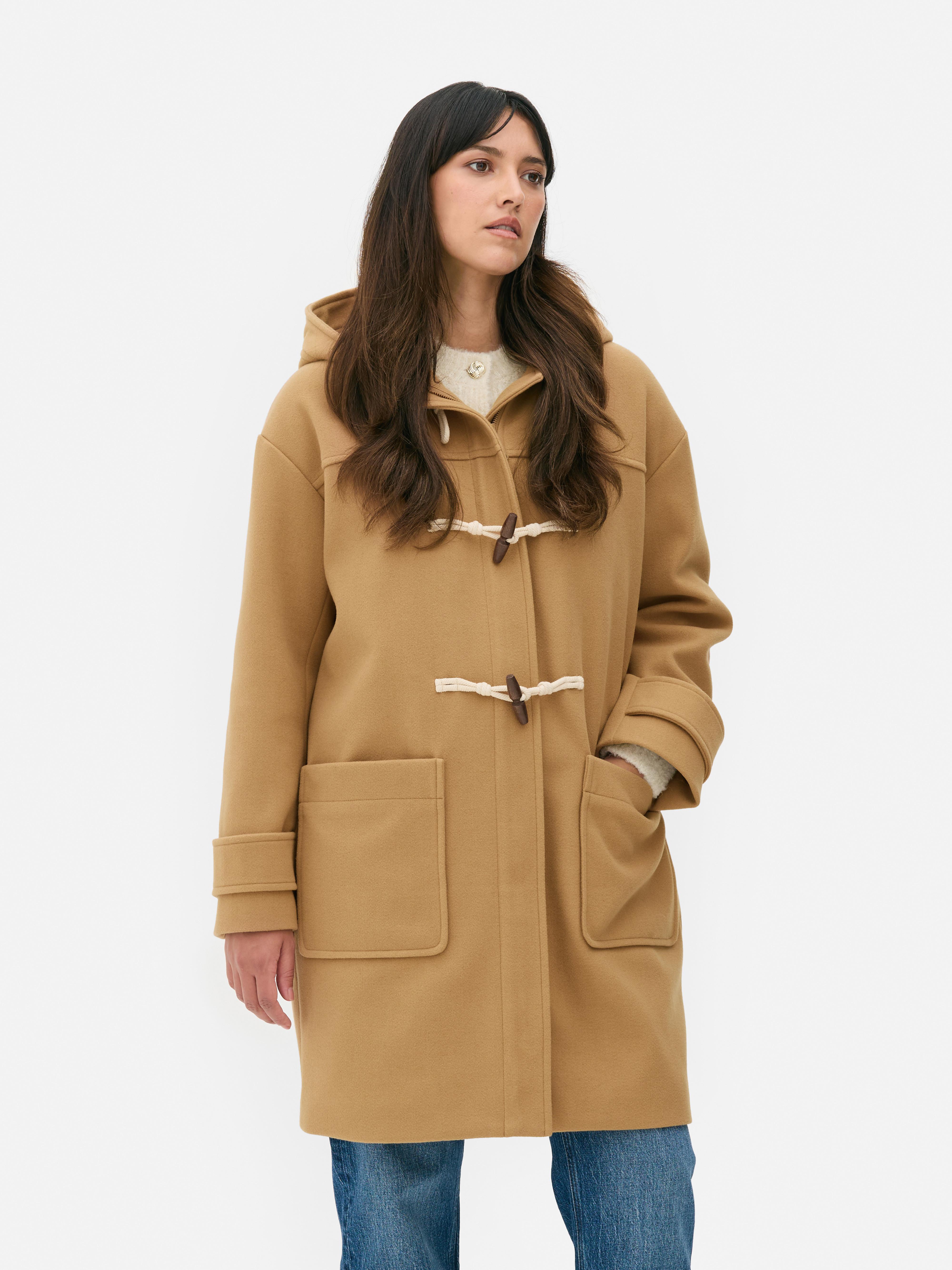 Women s Camel Paula Echevarria Hooded Duffle Coat Penneys