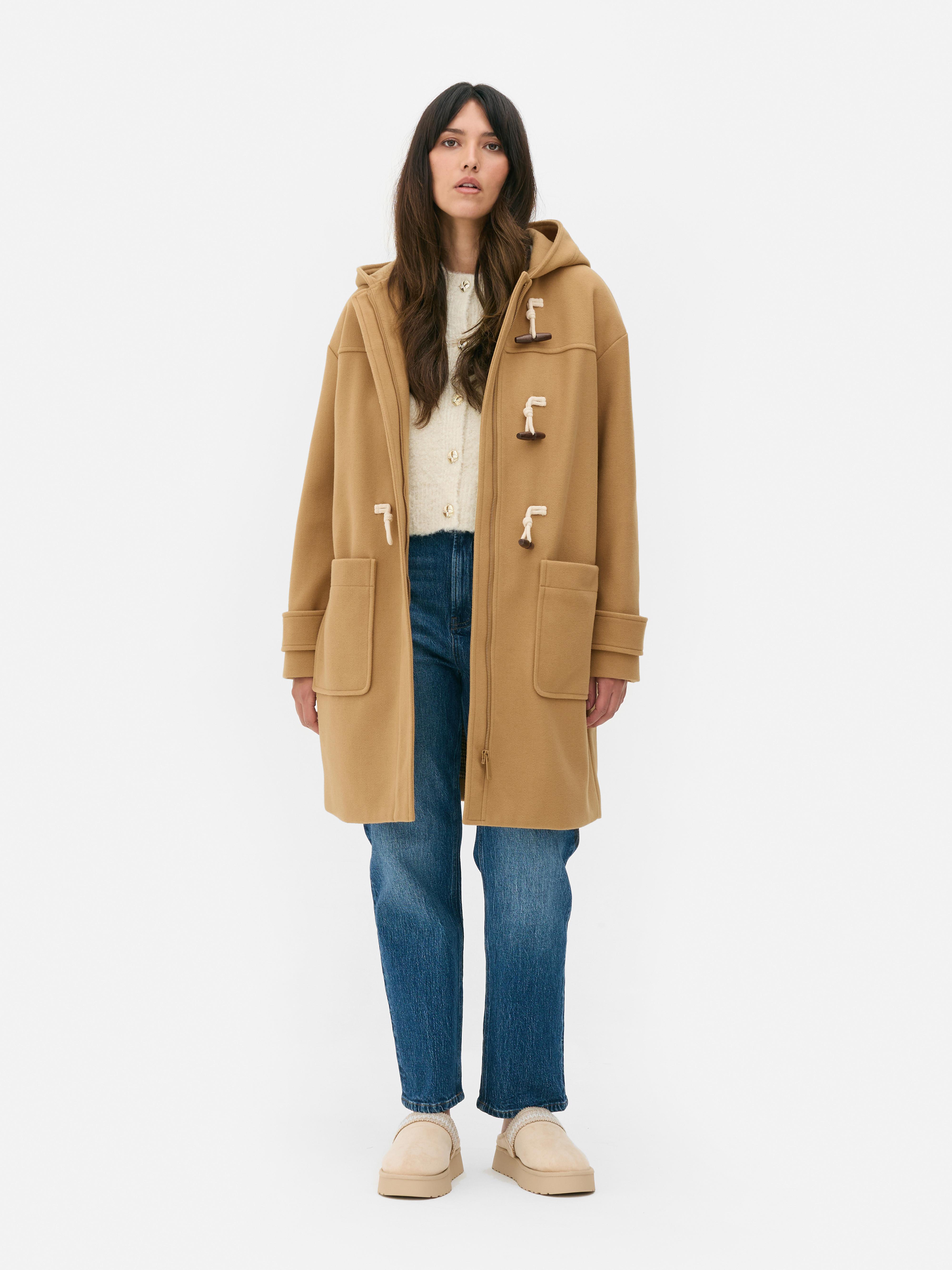 Ladies camel duffle coat best sale