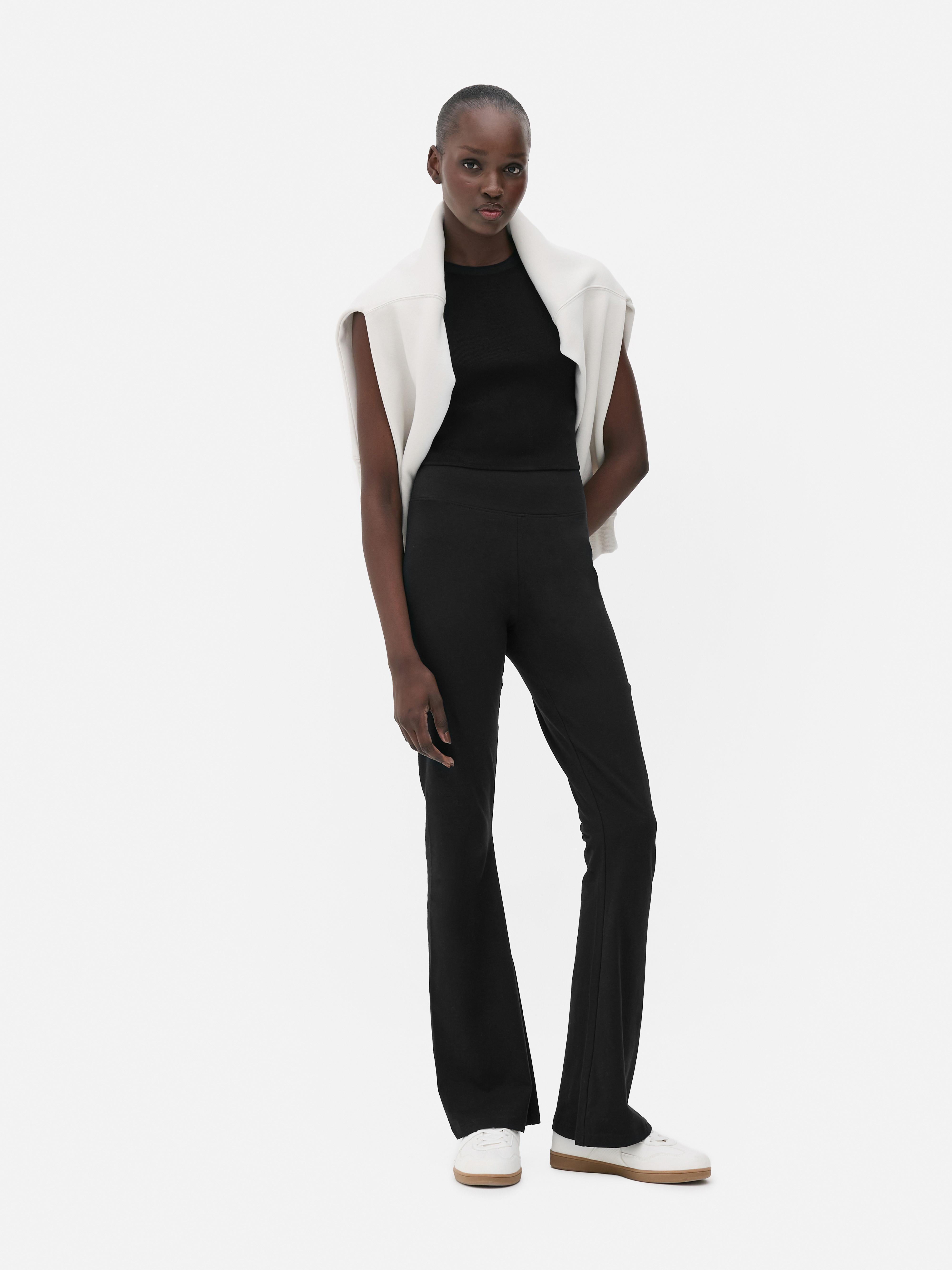 Women's Black High-Waisted Flared Leggings | Penneys