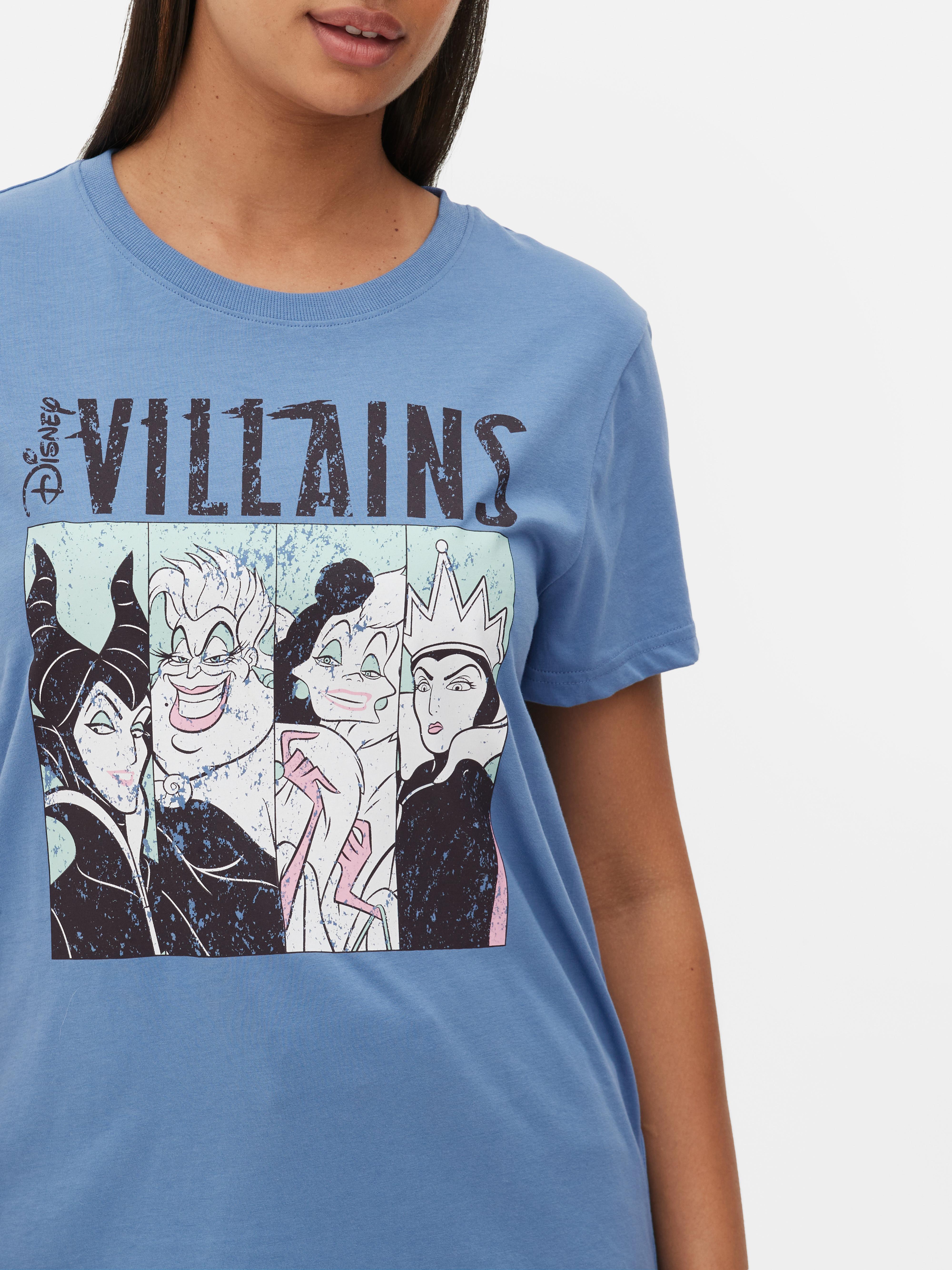 Women s Dark Blue Disney s Villains Graphic T Shirt Primark