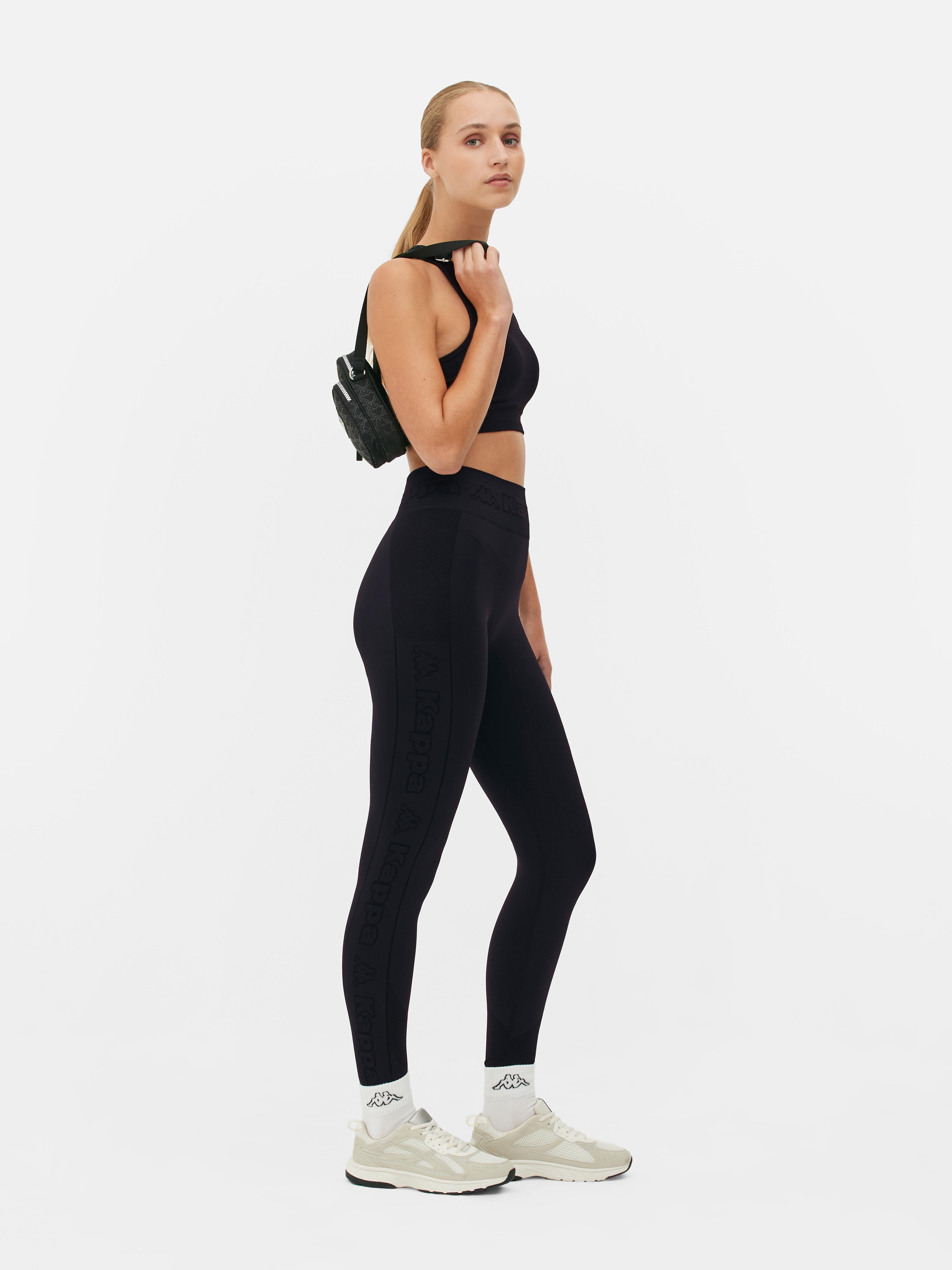 Womens Black Kappa x Primark Seamless Leggings Primark