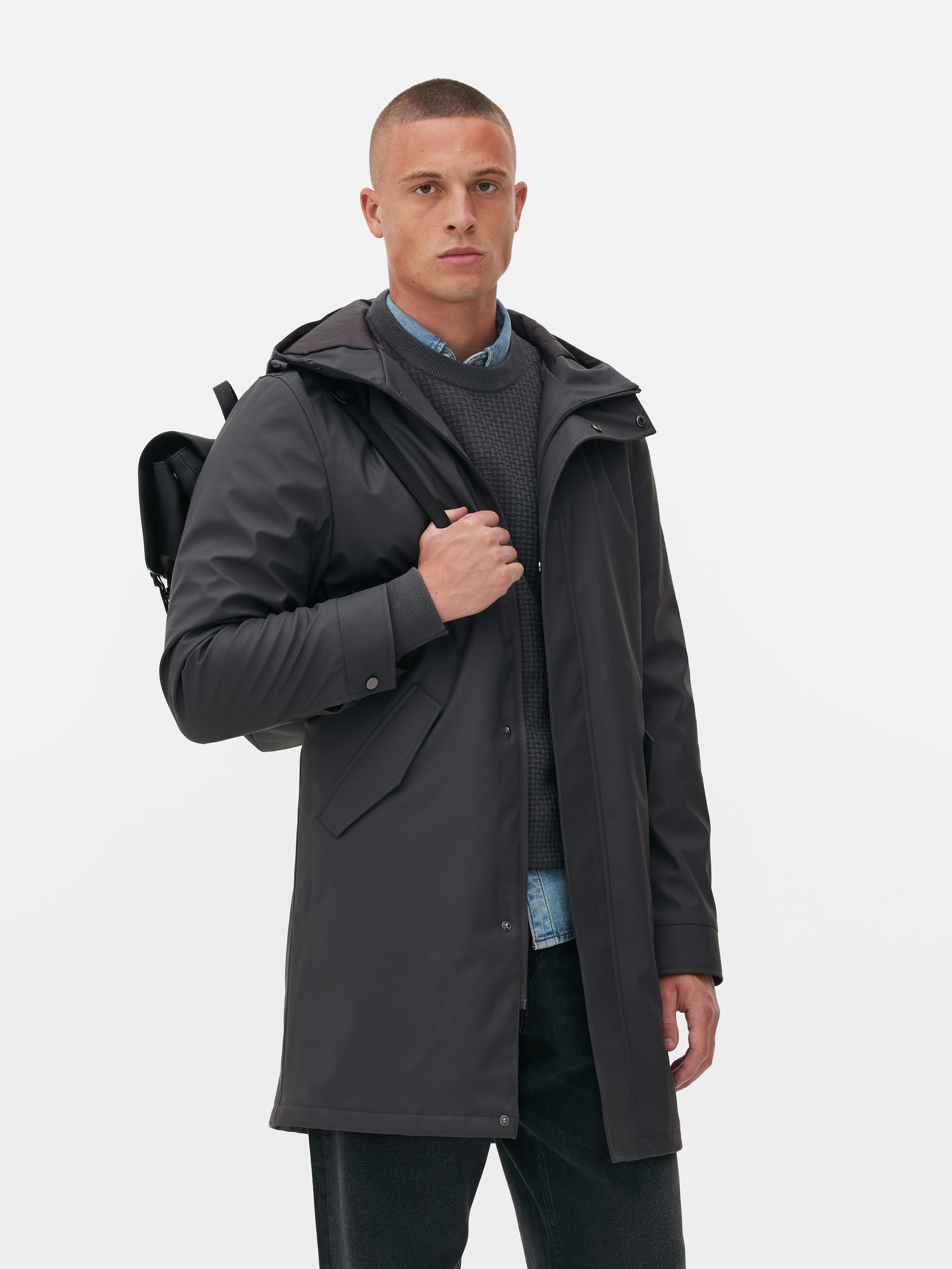 Grey hooded parka hotsell