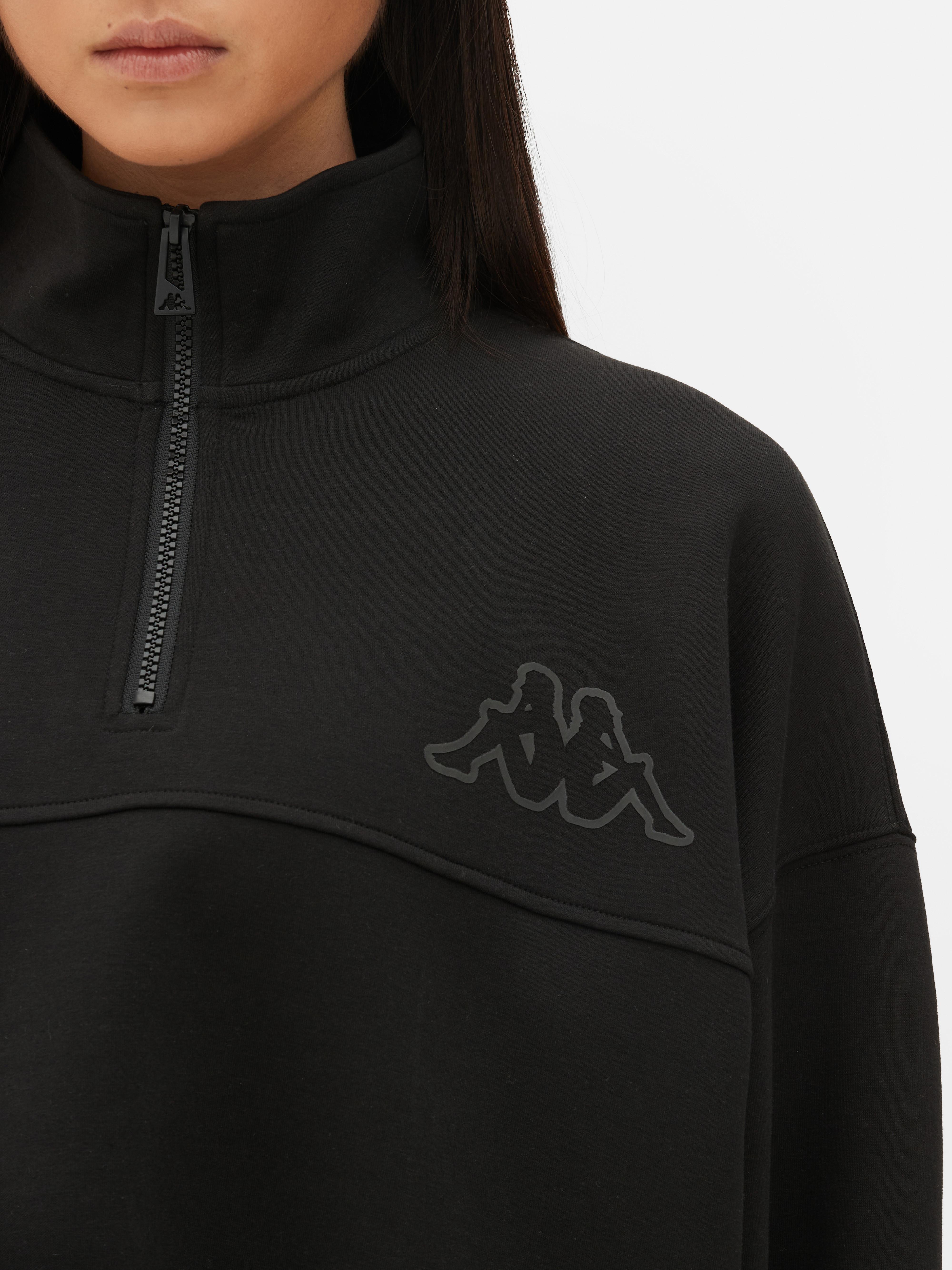 Women s Black Kappa x Primark Half Zip Sweatshirt Penneys