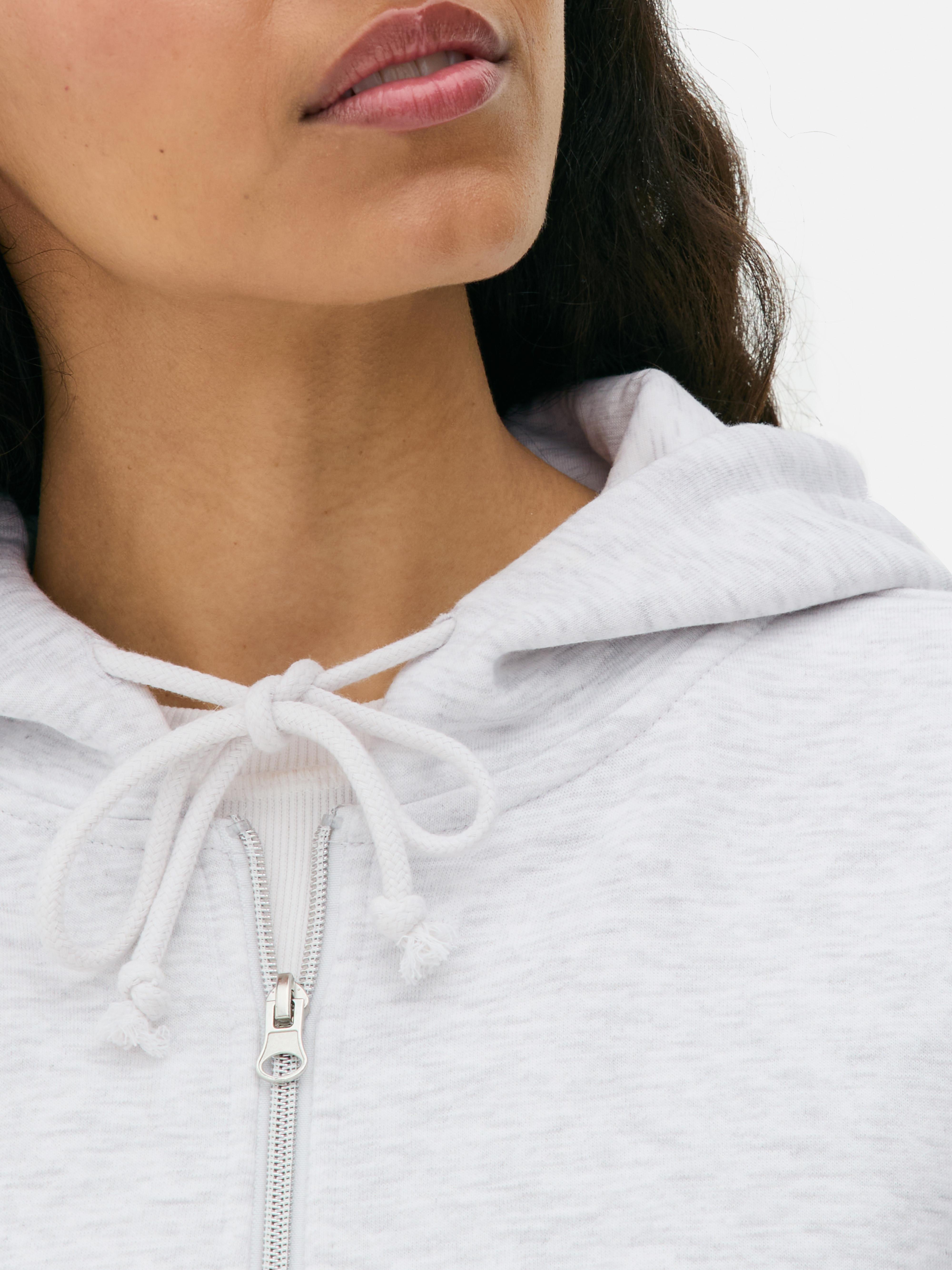 Zip-Up  Drawstring Hoodie