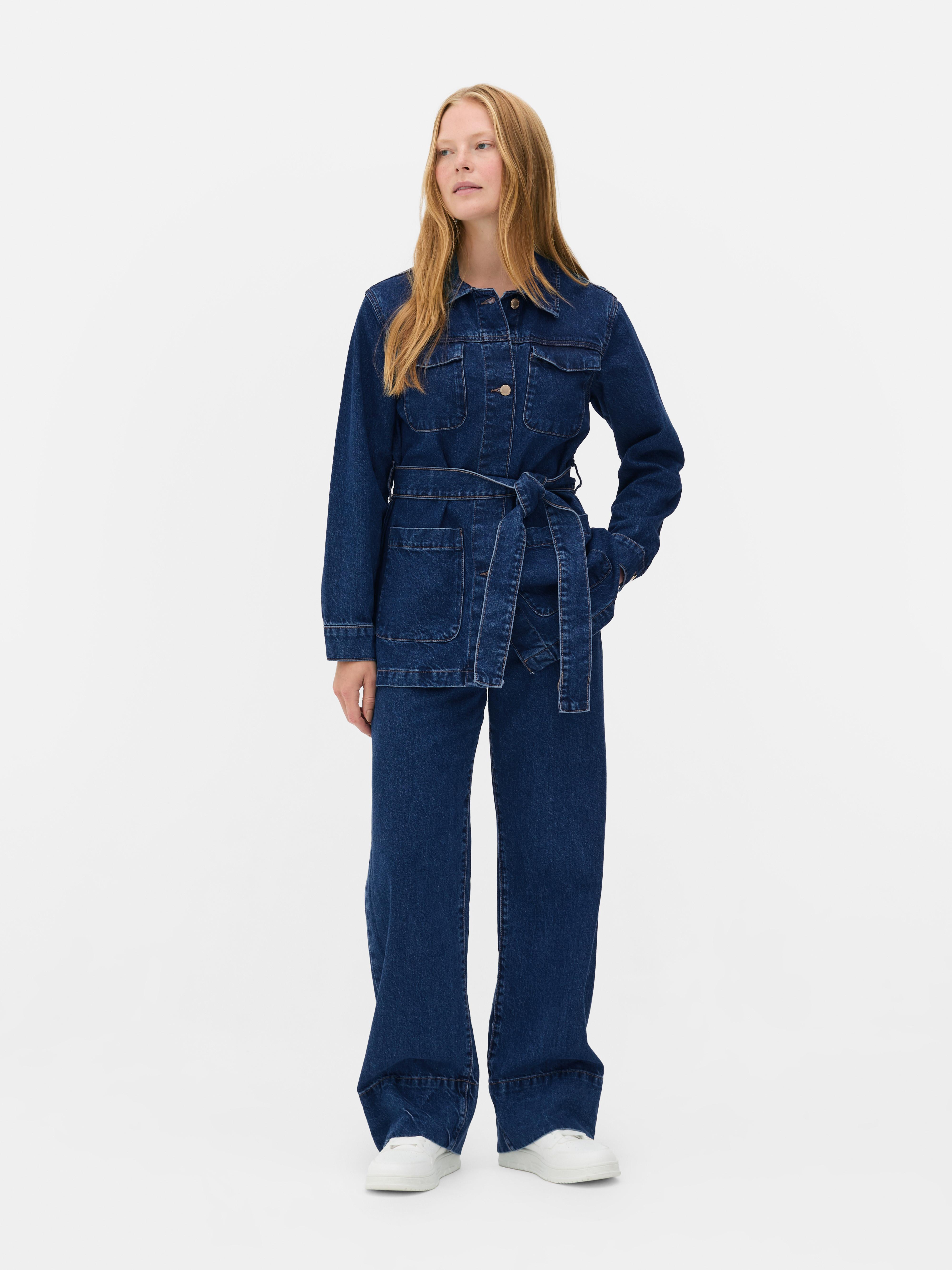 Womens Indigo The Edit Co ord Belted Denim Jacket Primark