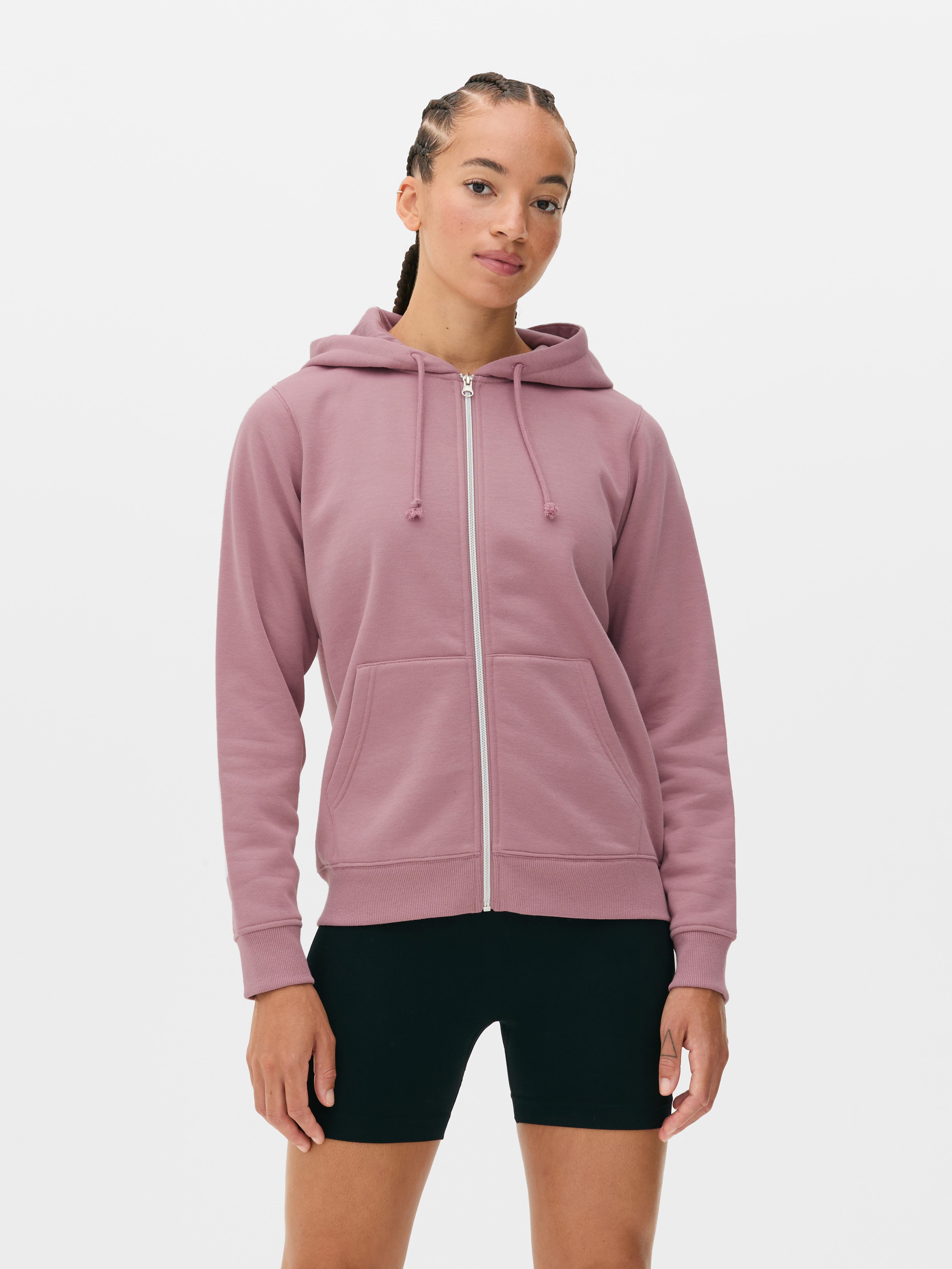 Womens Pink Essential Zip Up Hoodie Primark