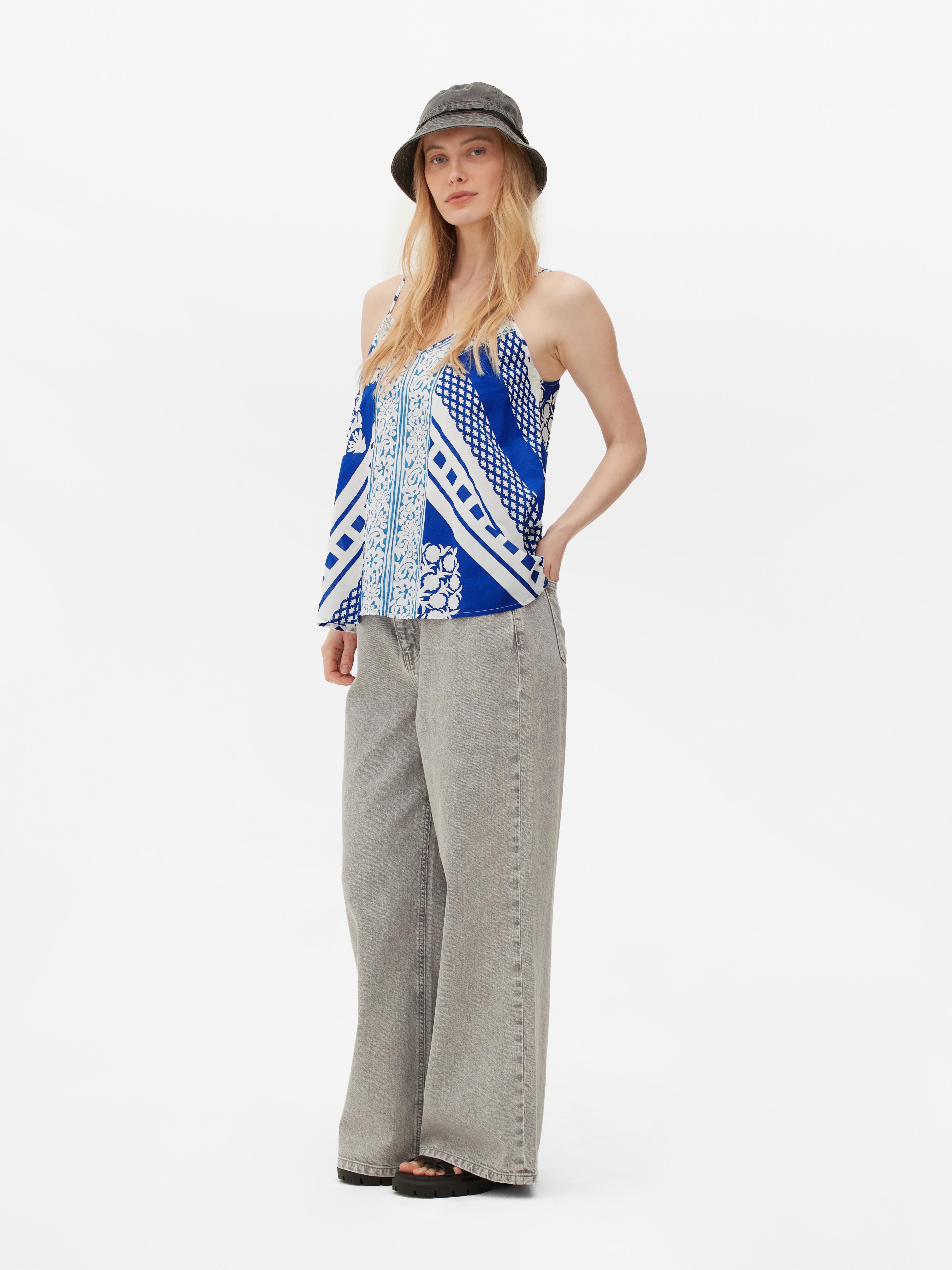 Crop Top Marinère Primark - Blanc Et Noir - Taille 34 Femme - Occasion En Très Bon état