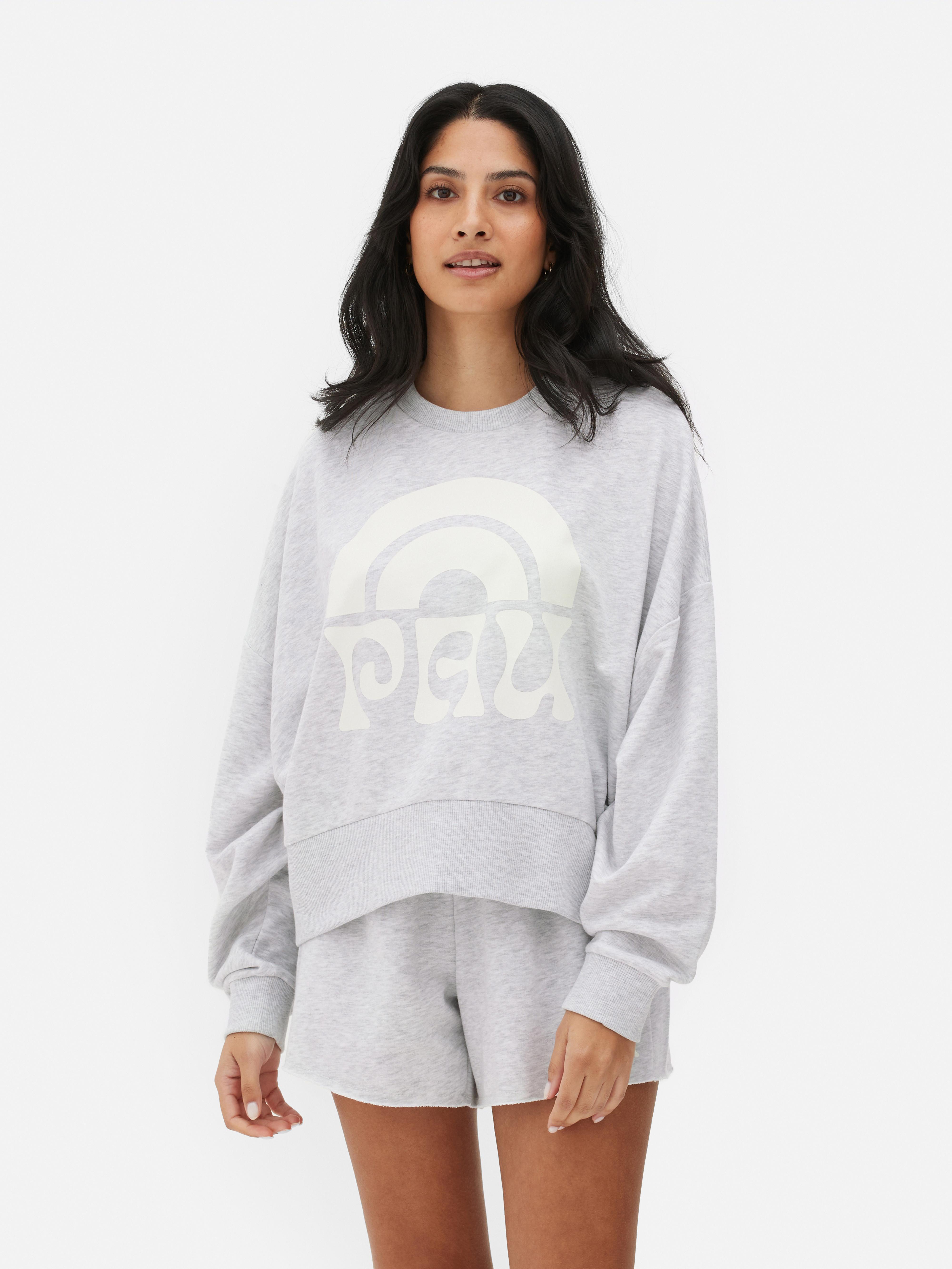 Boyfriend-sweatshirt met print Paula Echevarría