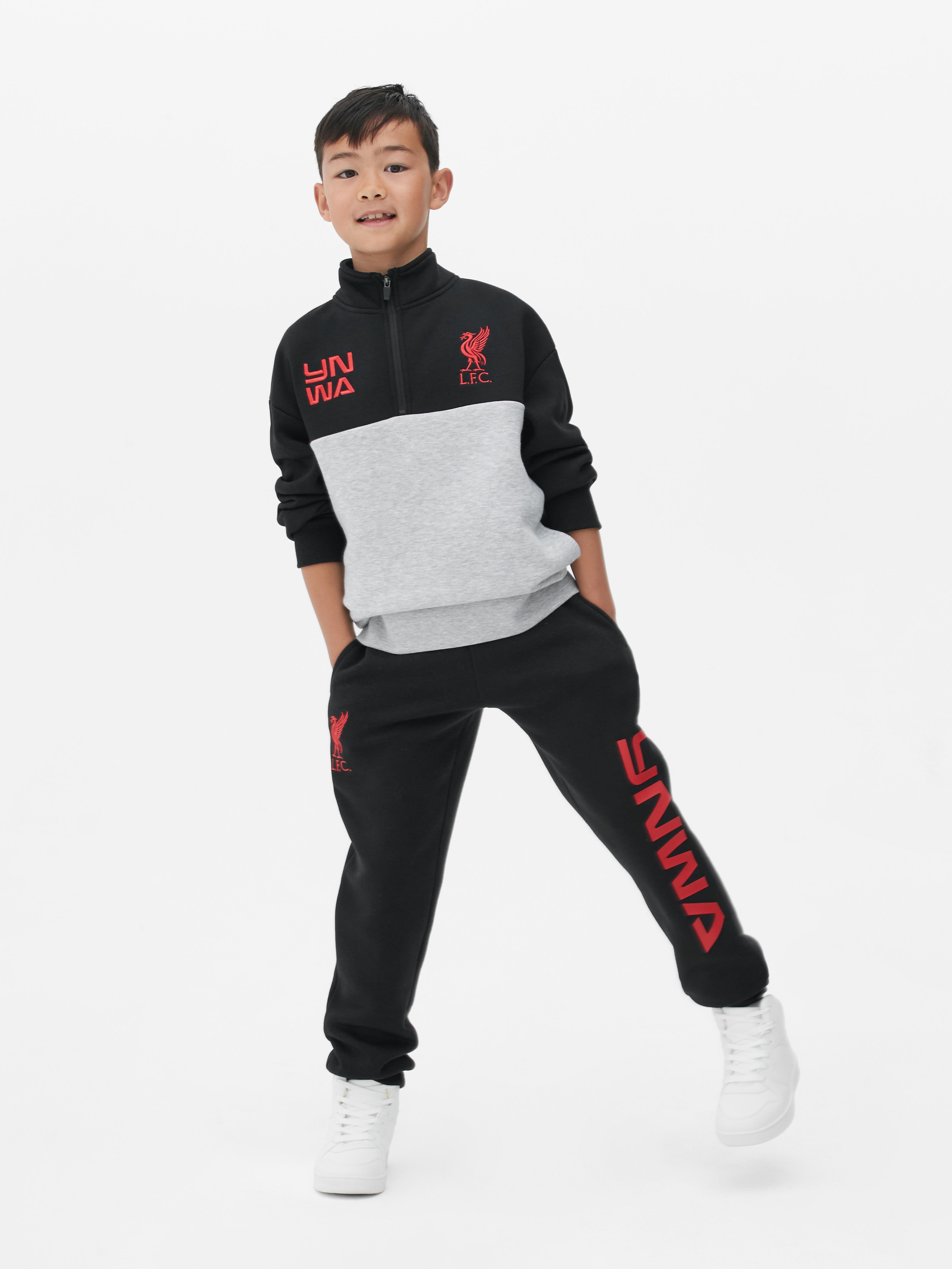 Boys Black Liverpool F.C Co ord Funnel Neck Sweatshirt Primark