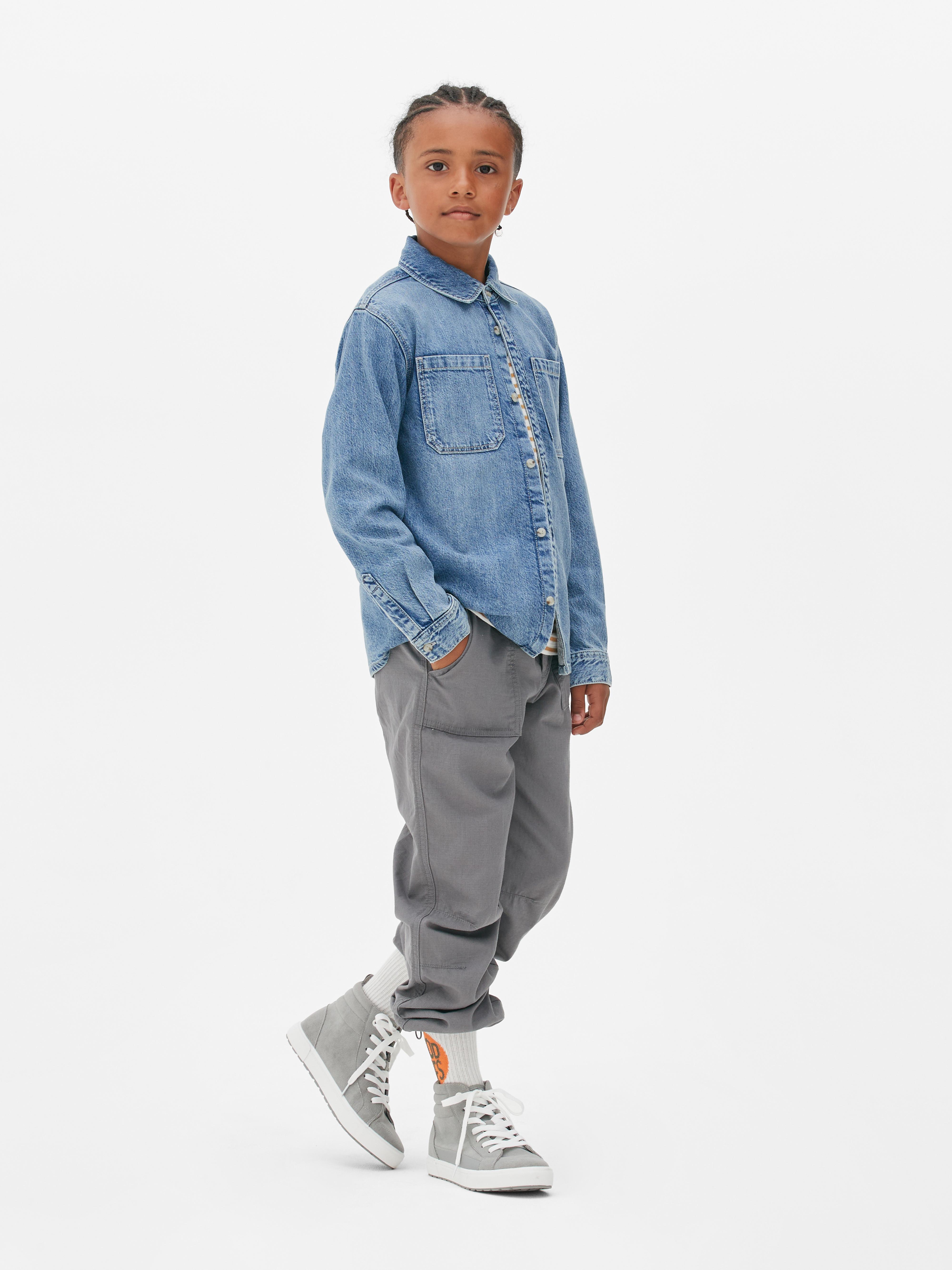 Chemise en jeans enfant sale