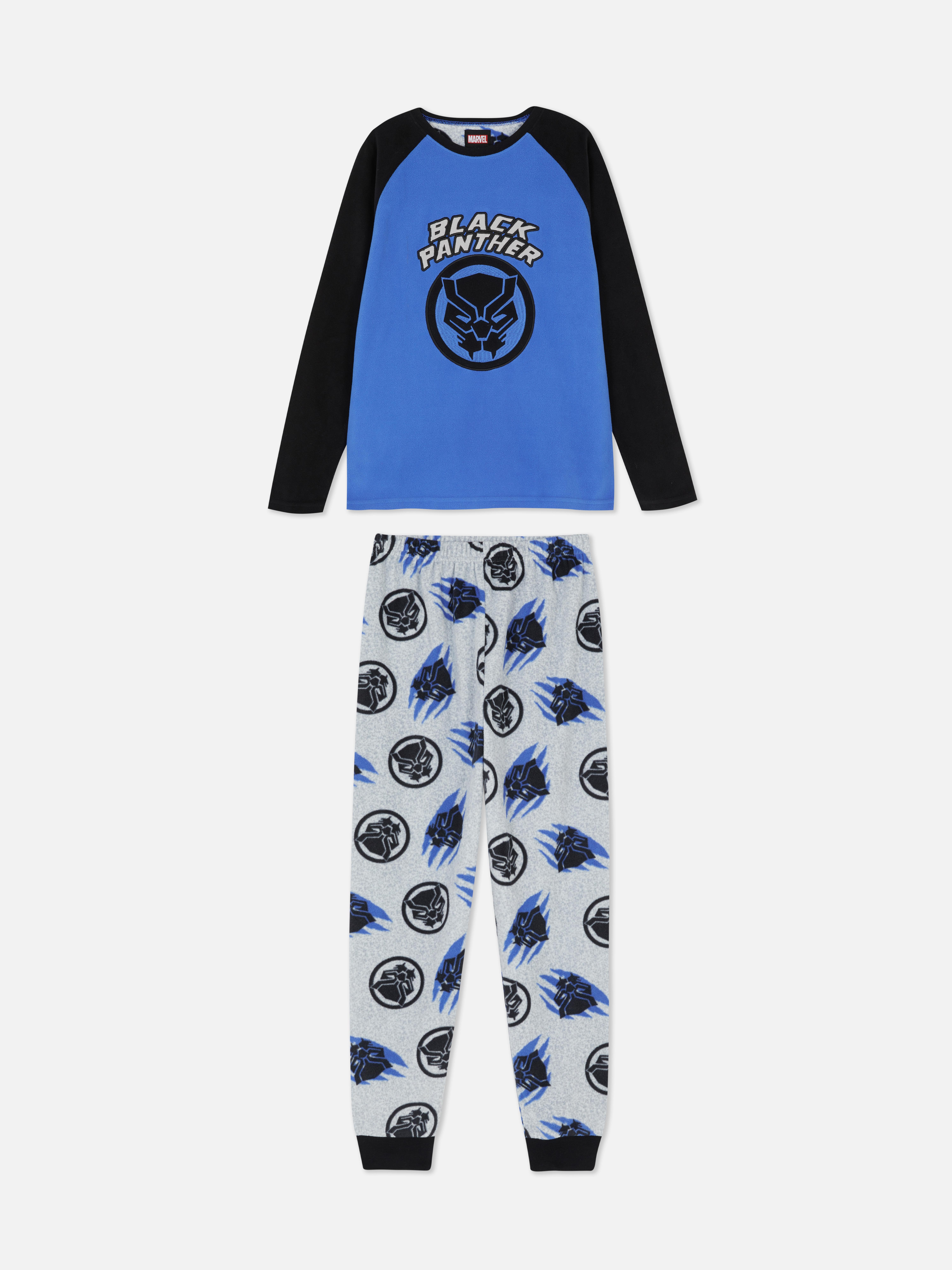 Boys Blue MARVEL Black Panther Fleece Pajamas Primark
