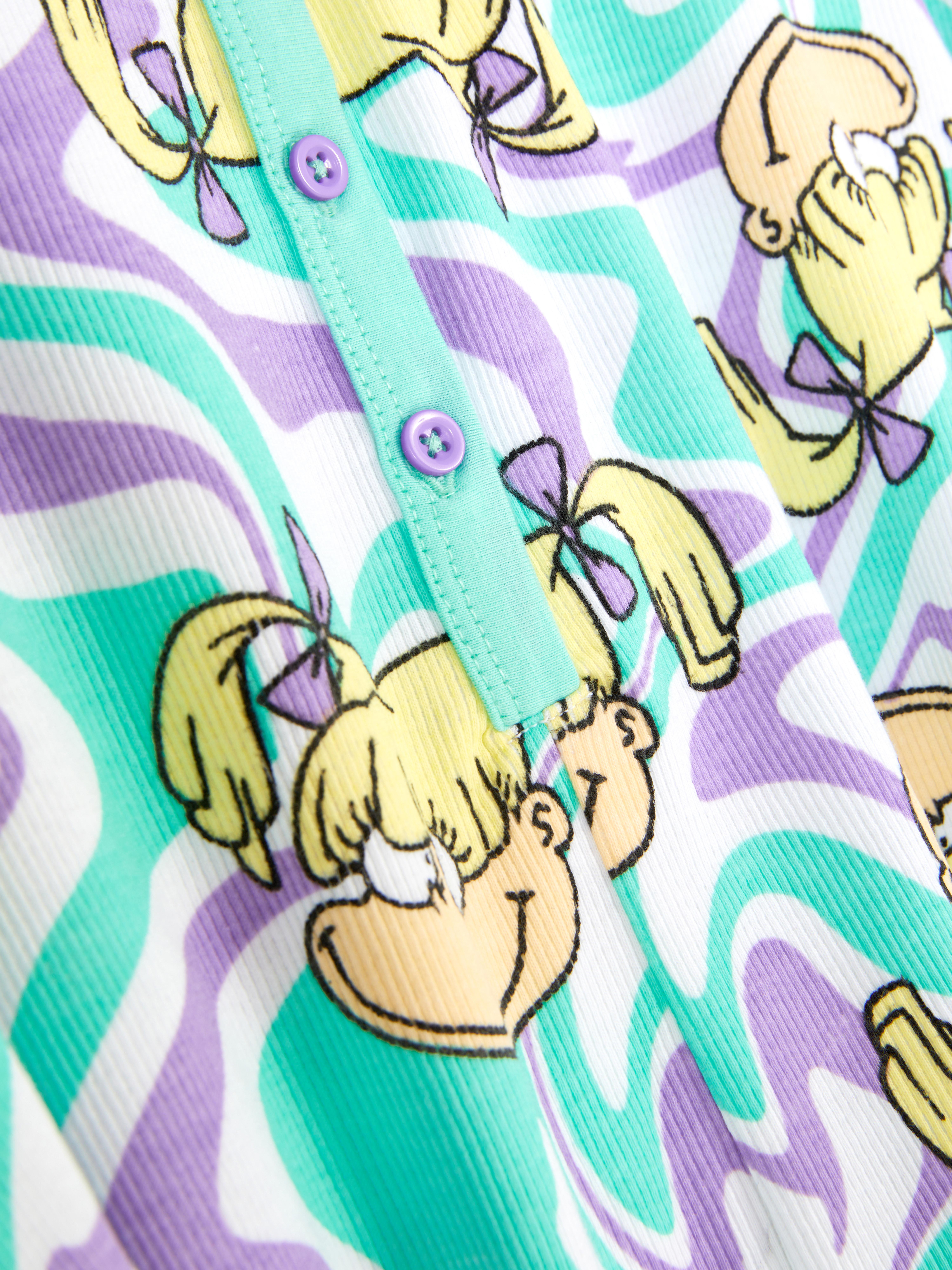 Womens Aqua The Rugrats Ribbed Pyjama Romper Primark