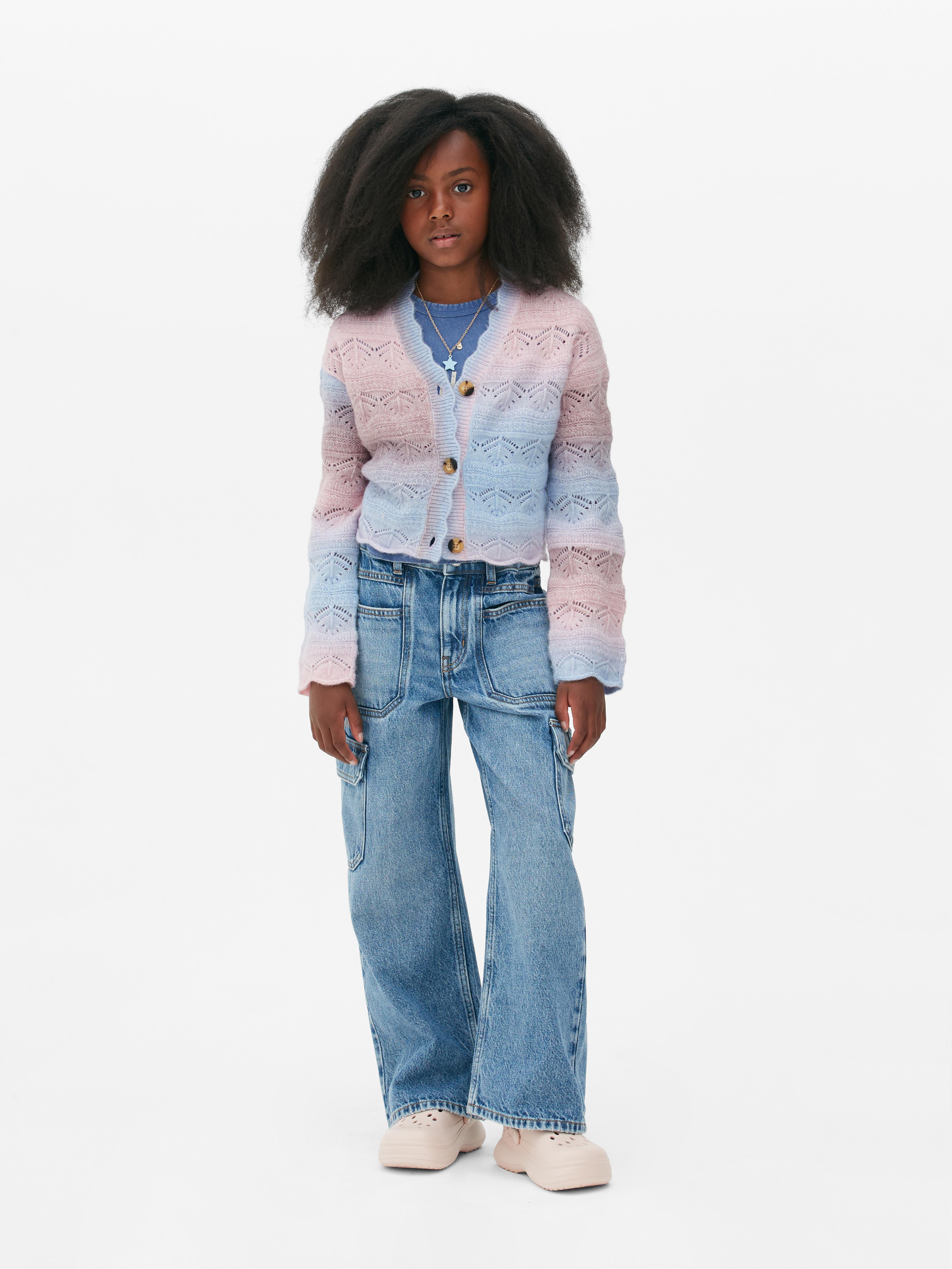 Girls Multi Ombre Pointelle Cardigan Primark