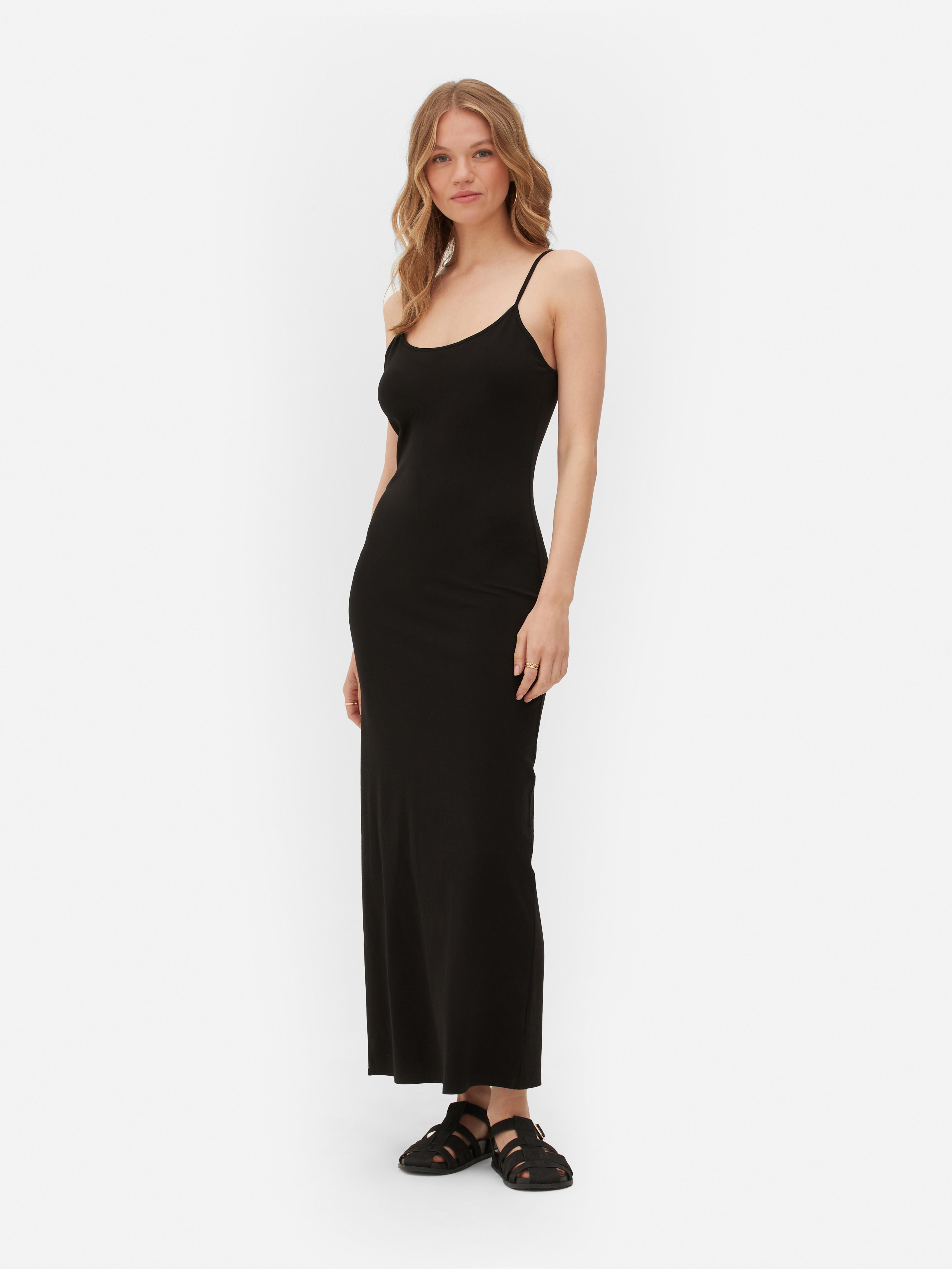 Womens Black Strappy Midaxi Slip Dress | Primark