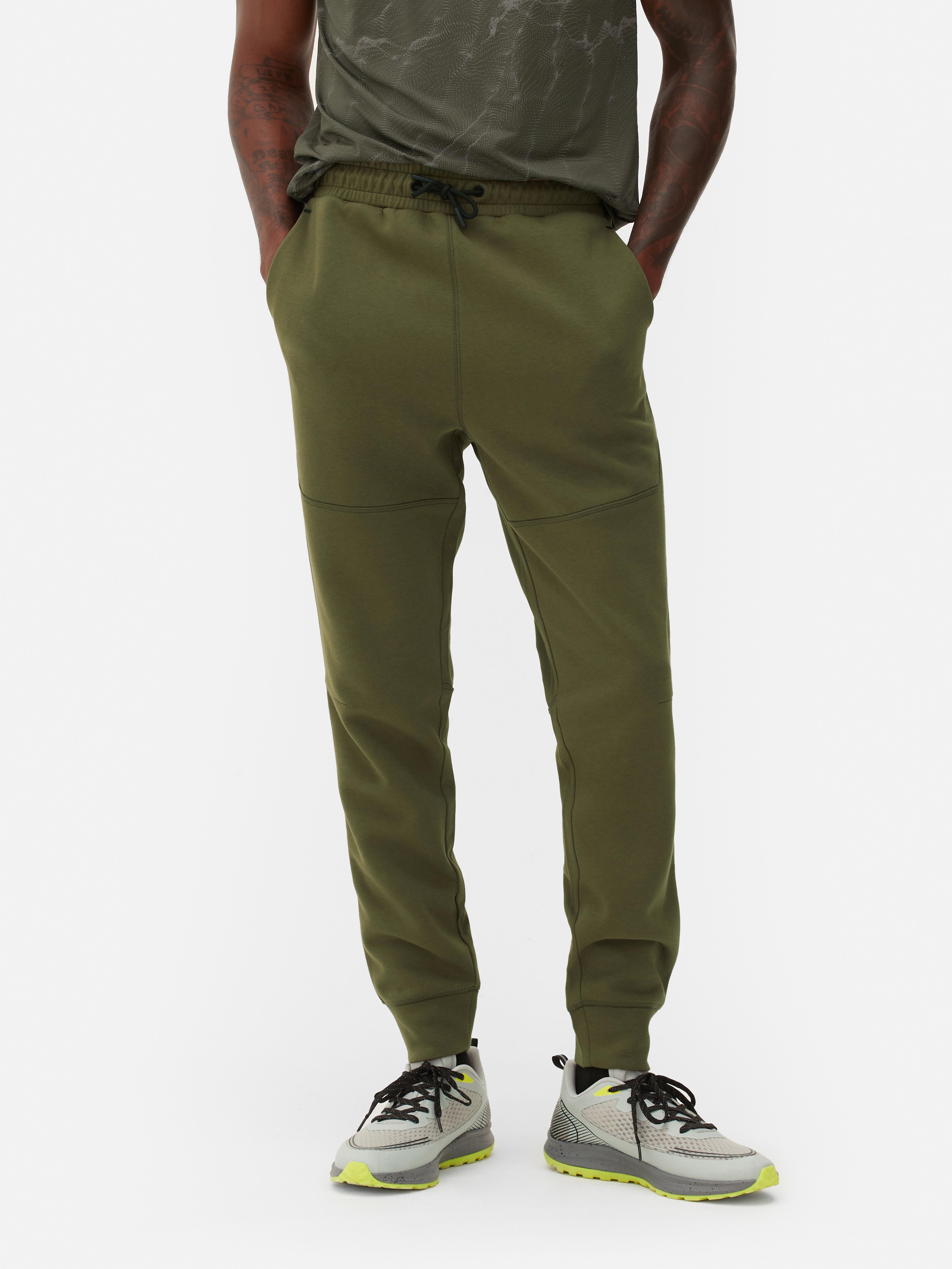 Men s Khaki Bonded Slim Fit Joggers Penneys