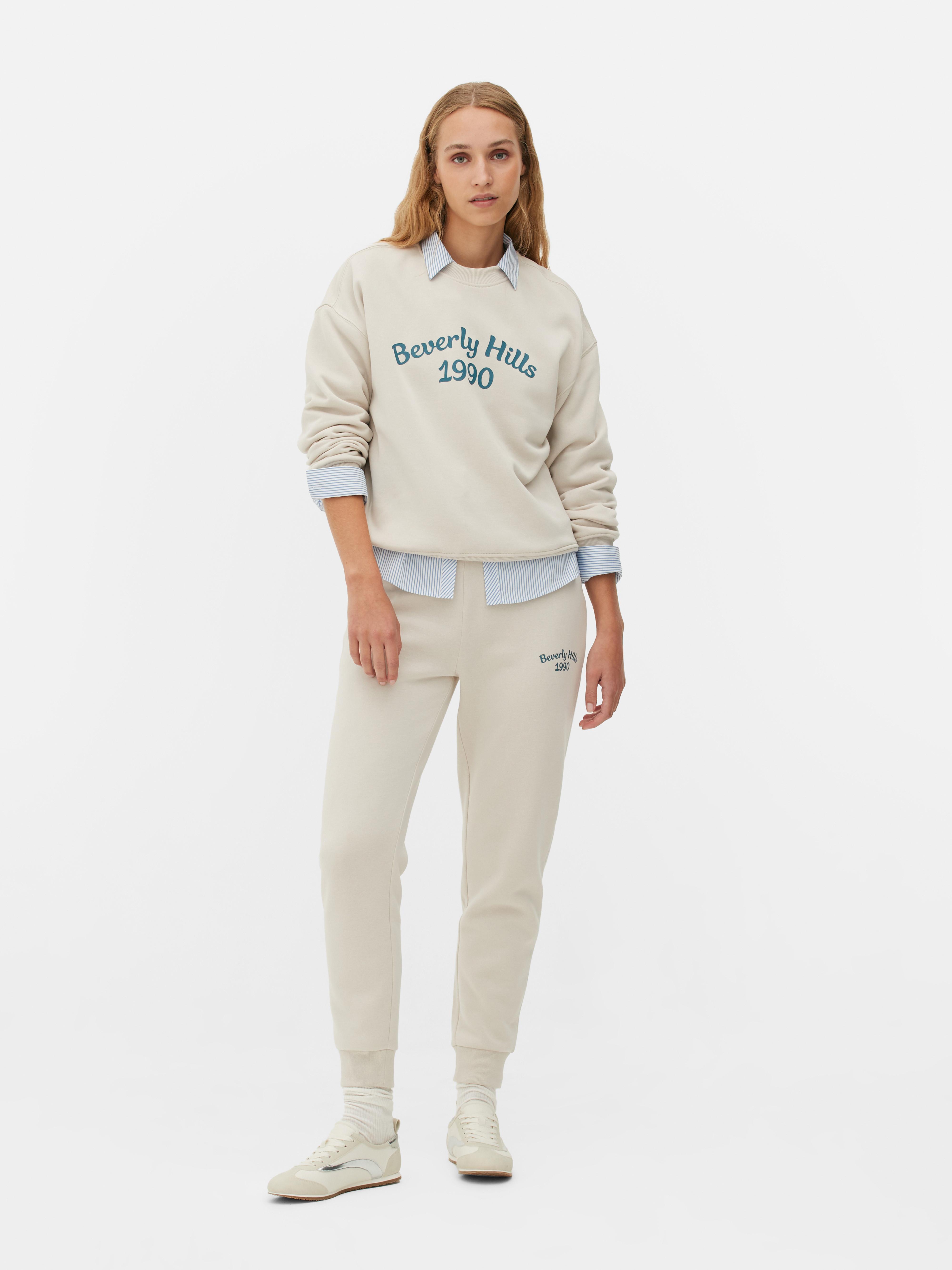 Womens Cream Slogan Crew Neck Sweatshirt Primark