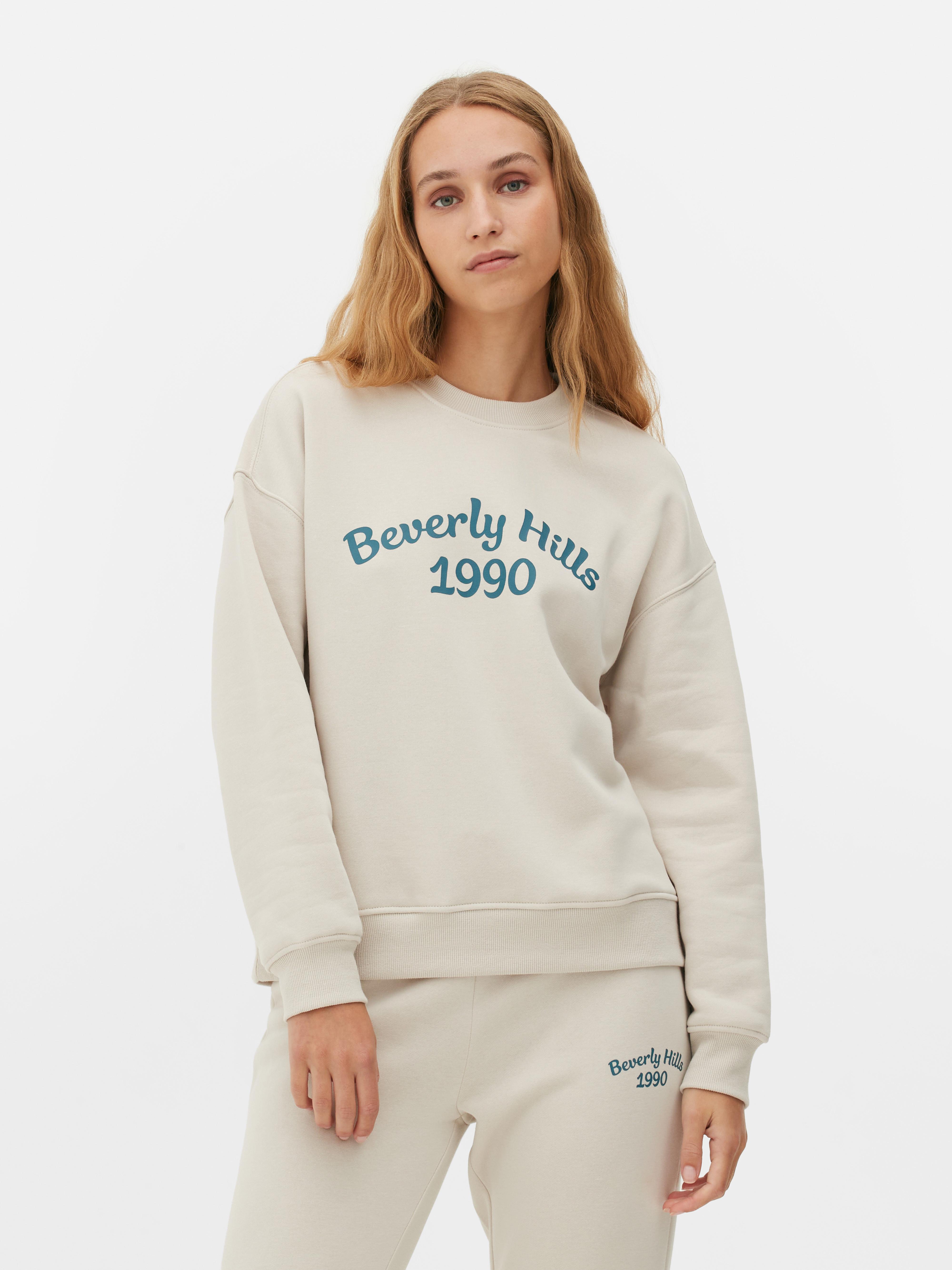 Womens Cream Slogan Crew Neck Sweatshirt Primark