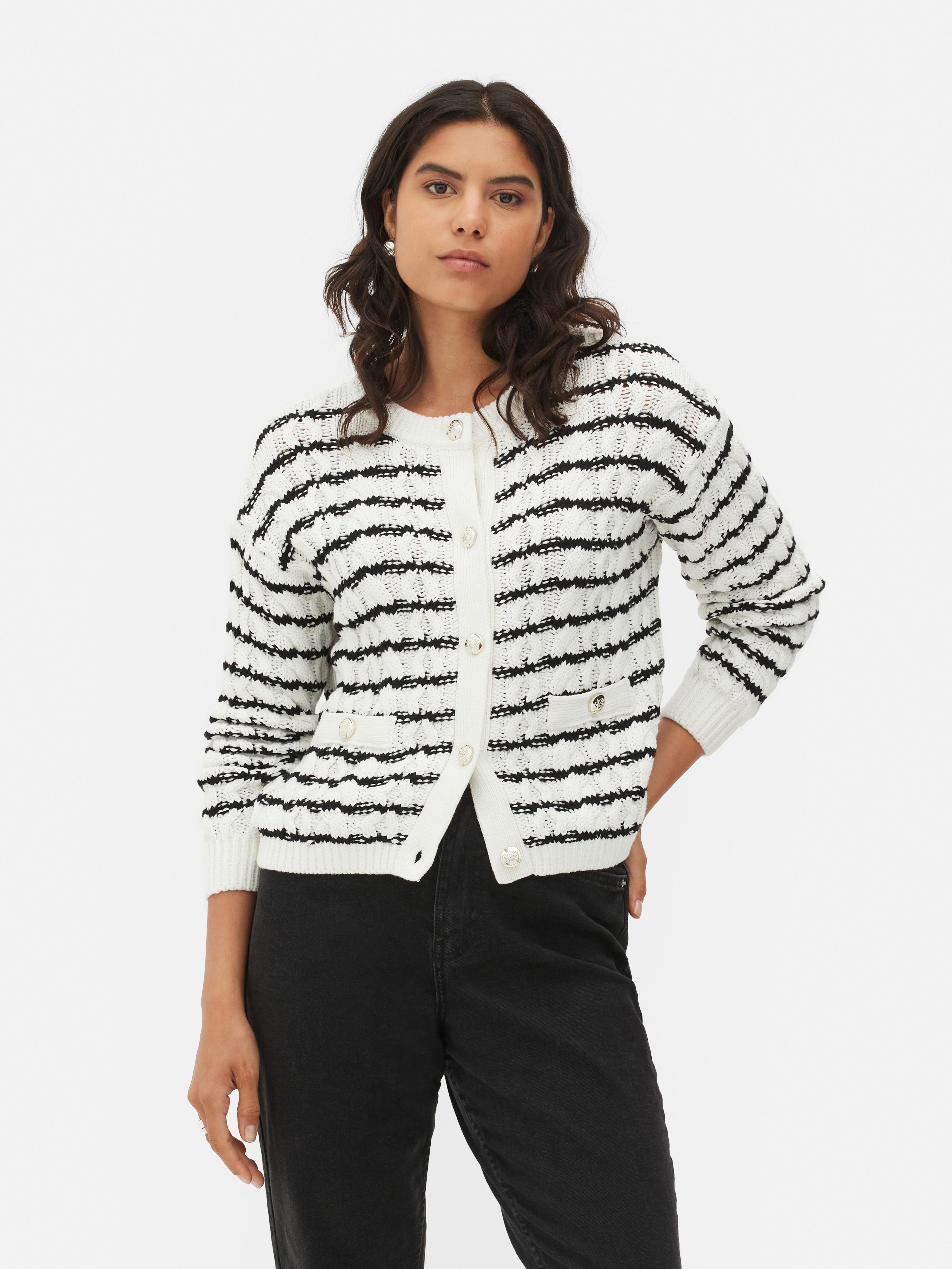 Black and white sweater women's best sale