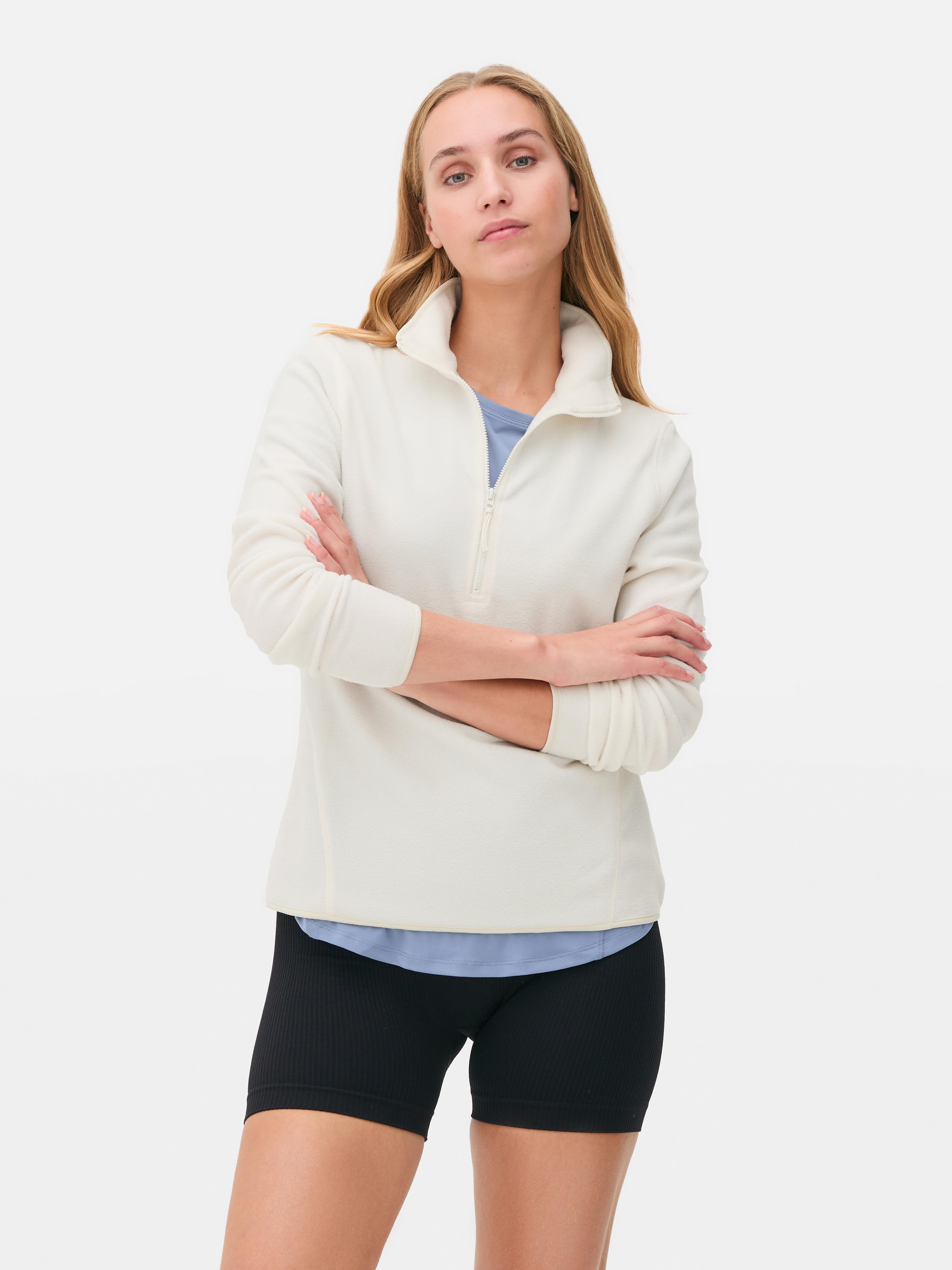 Women s Cream Half Zip Fleece Primark