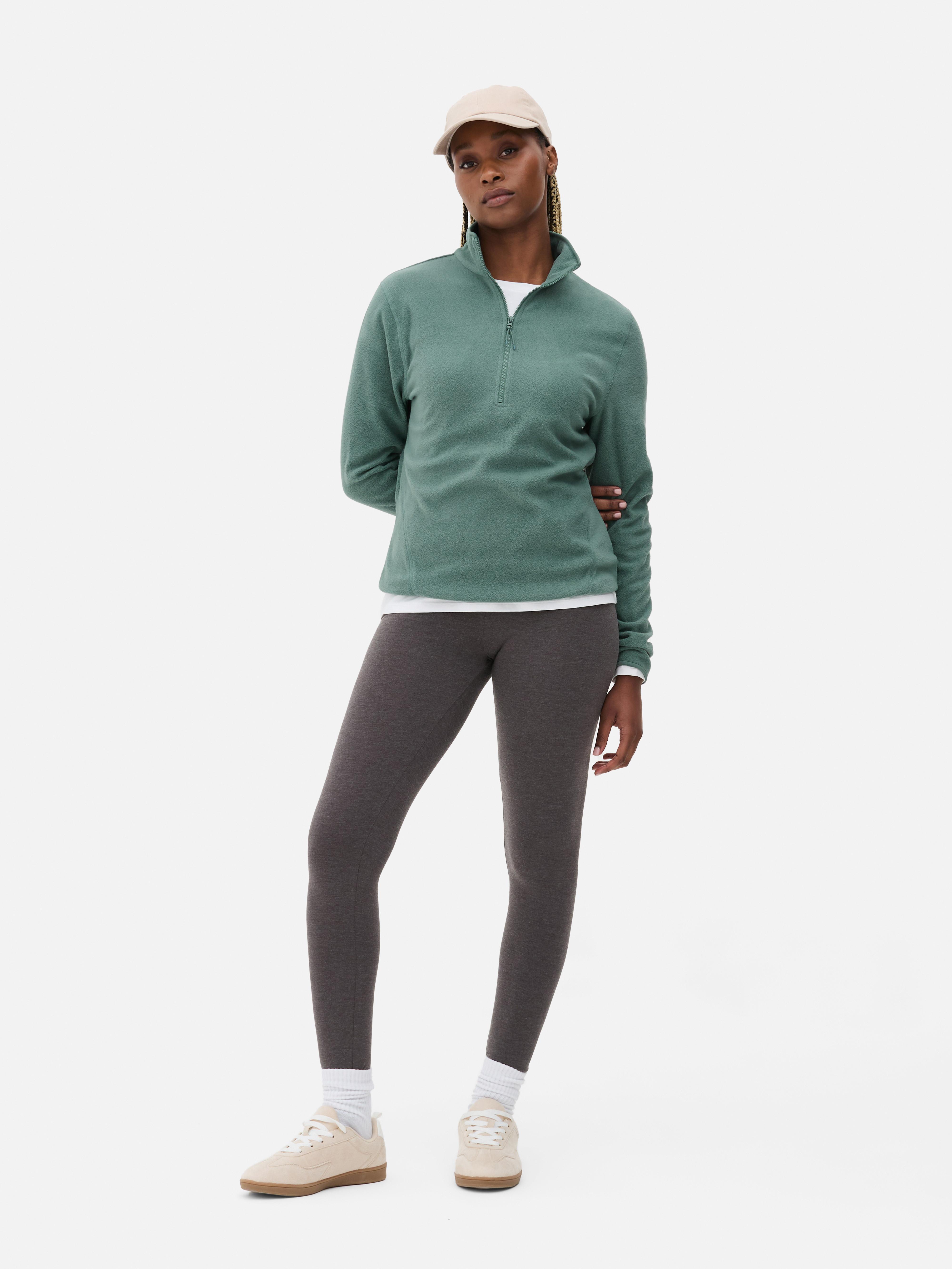 Womens Green Half Zip Fleece Primark