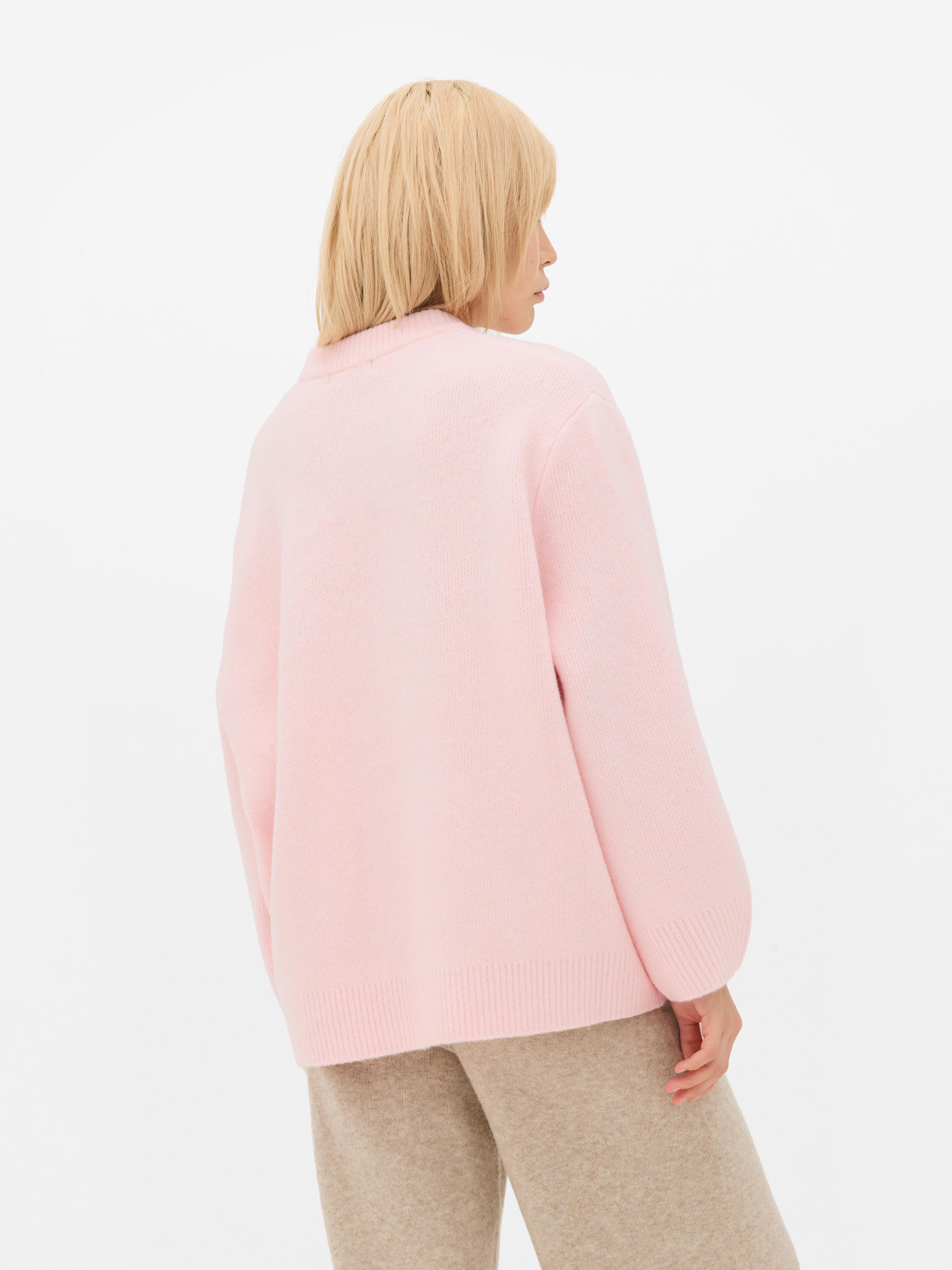 Oversized trui met ronde hals