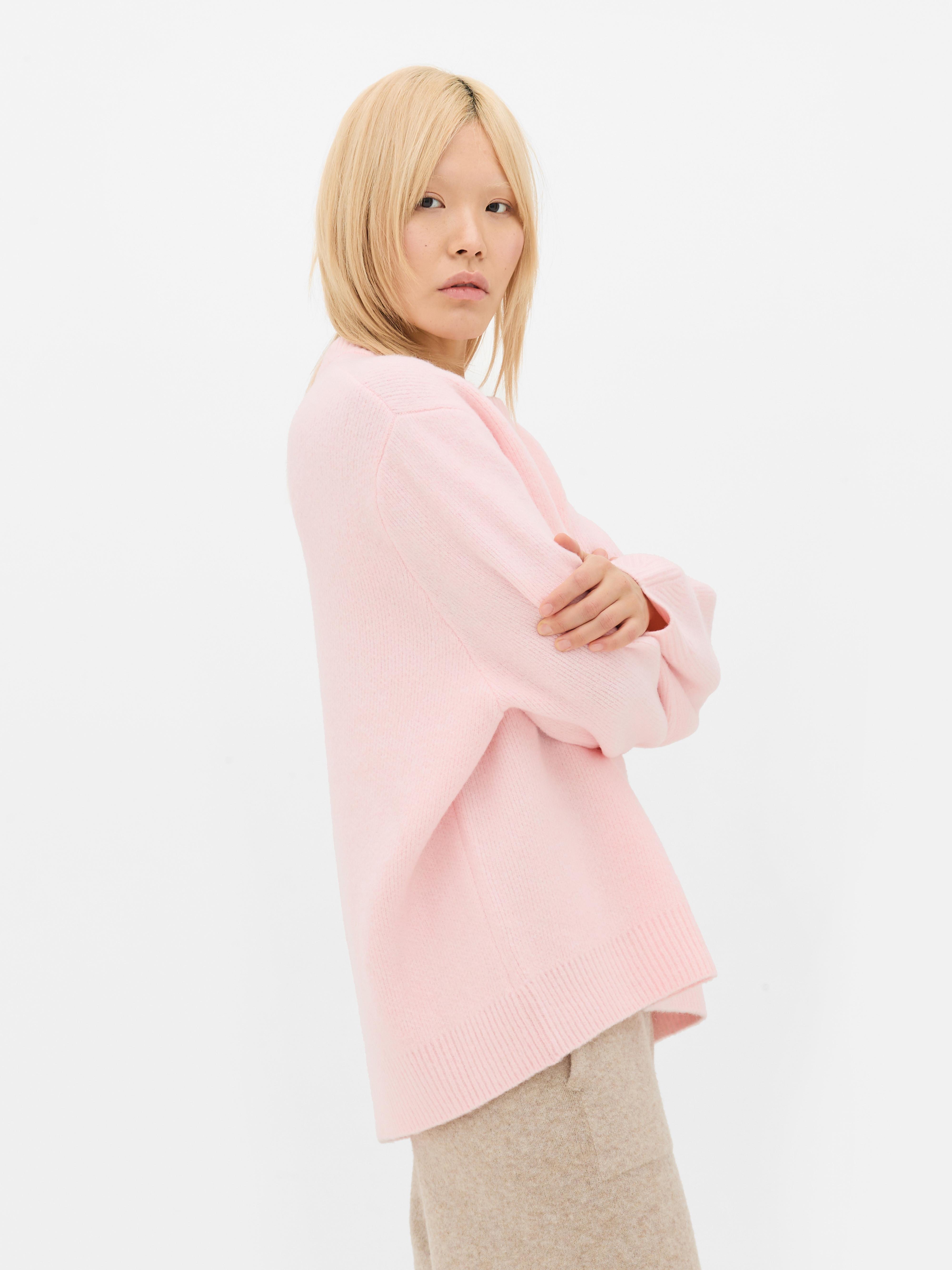 Oversized trui met ronde hals