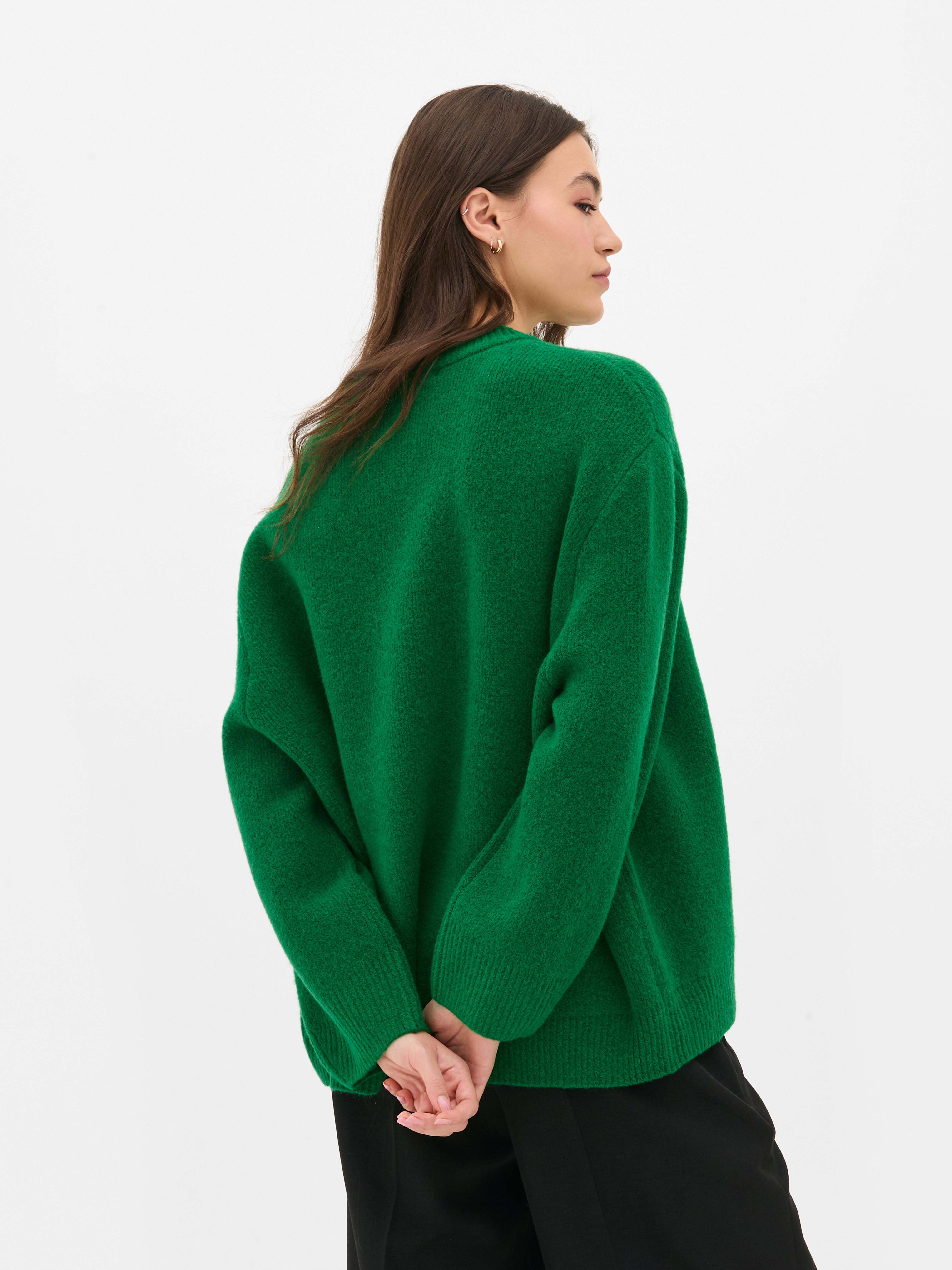 Oversize-Pullover mit Rundhalsausschnitt