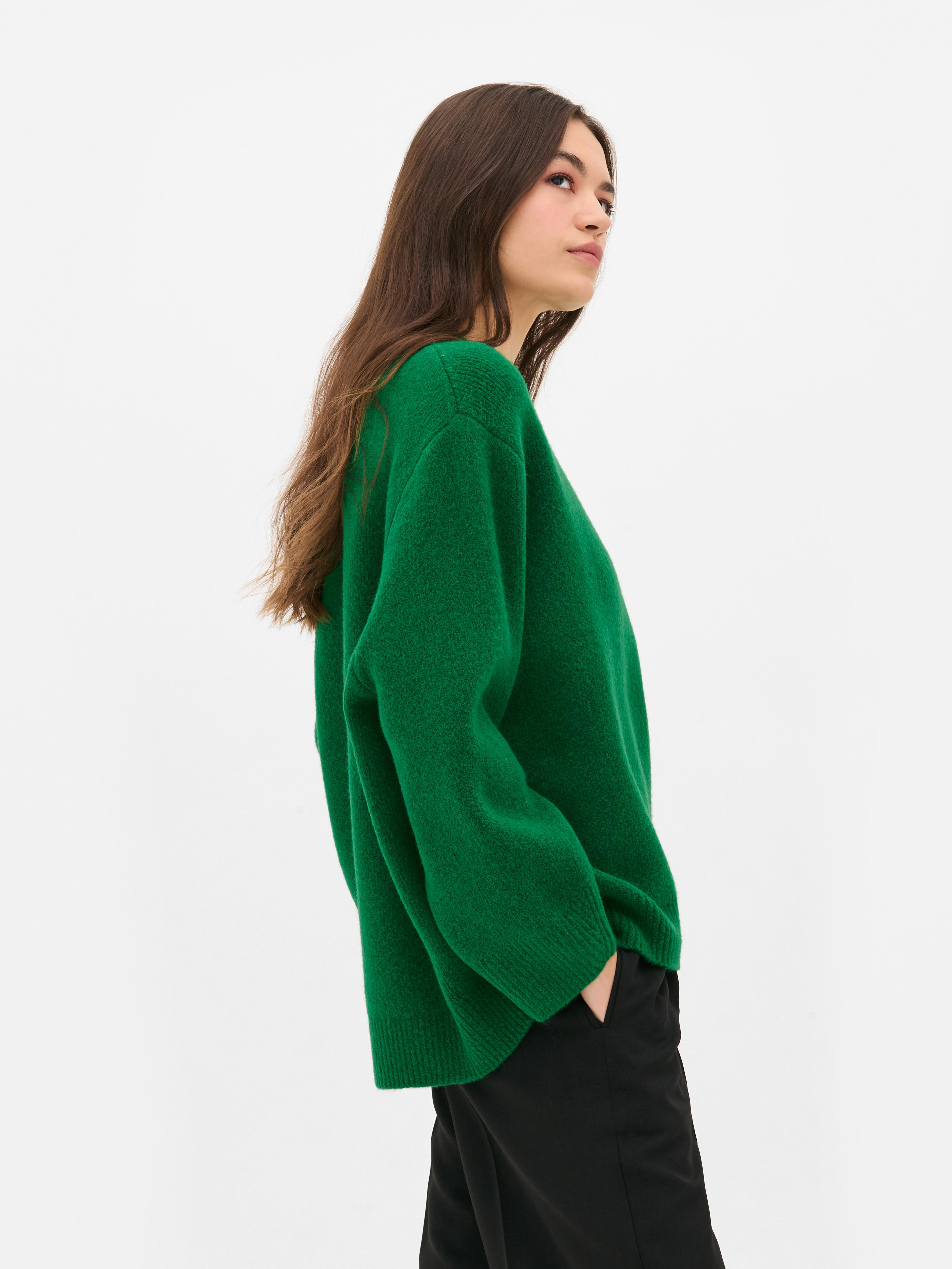 Oversize-Pullover mit Rundhalsausschnitt