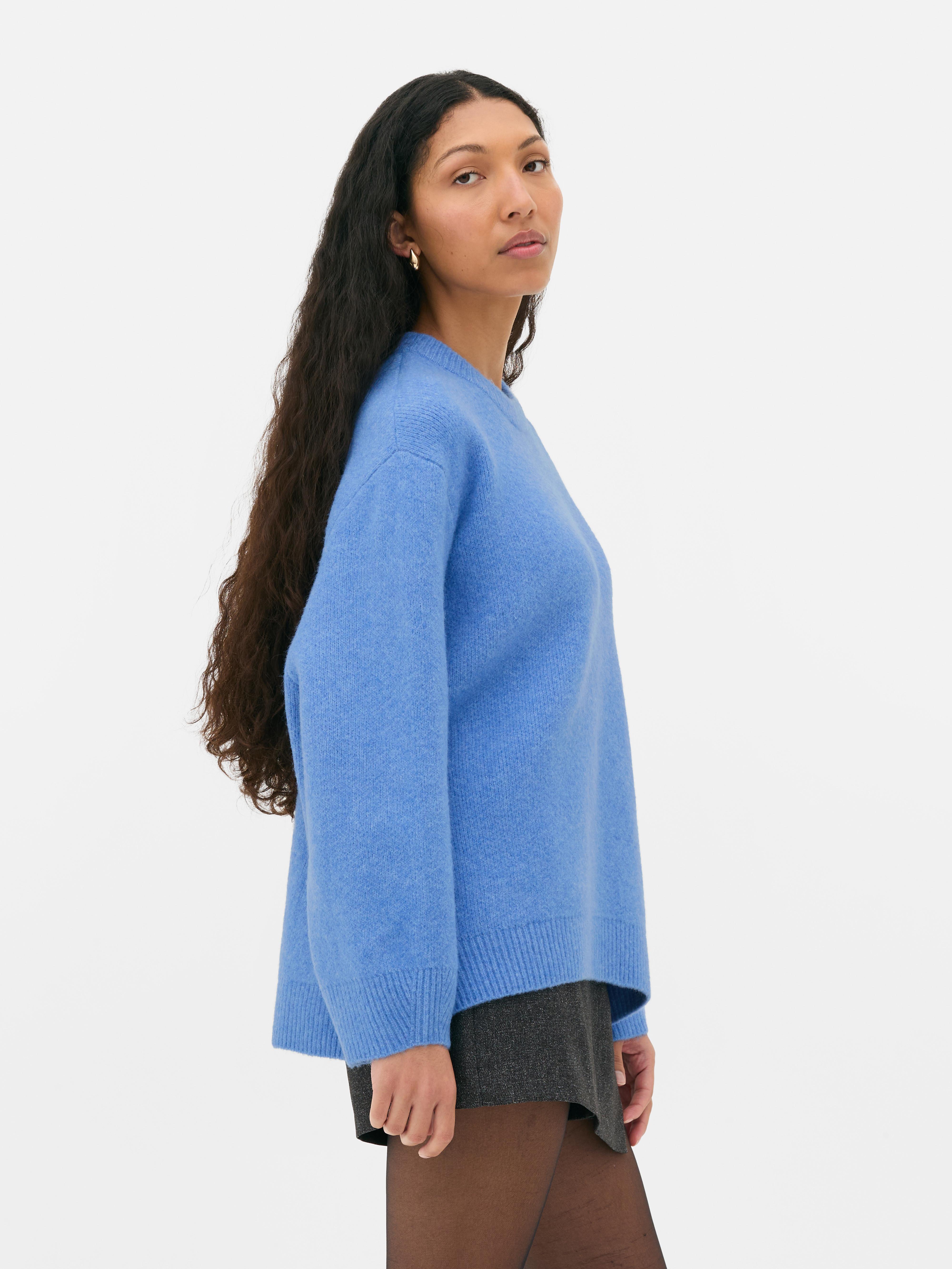 Women's Dark Blue Oversized Crew Neck Jumper | Penneys