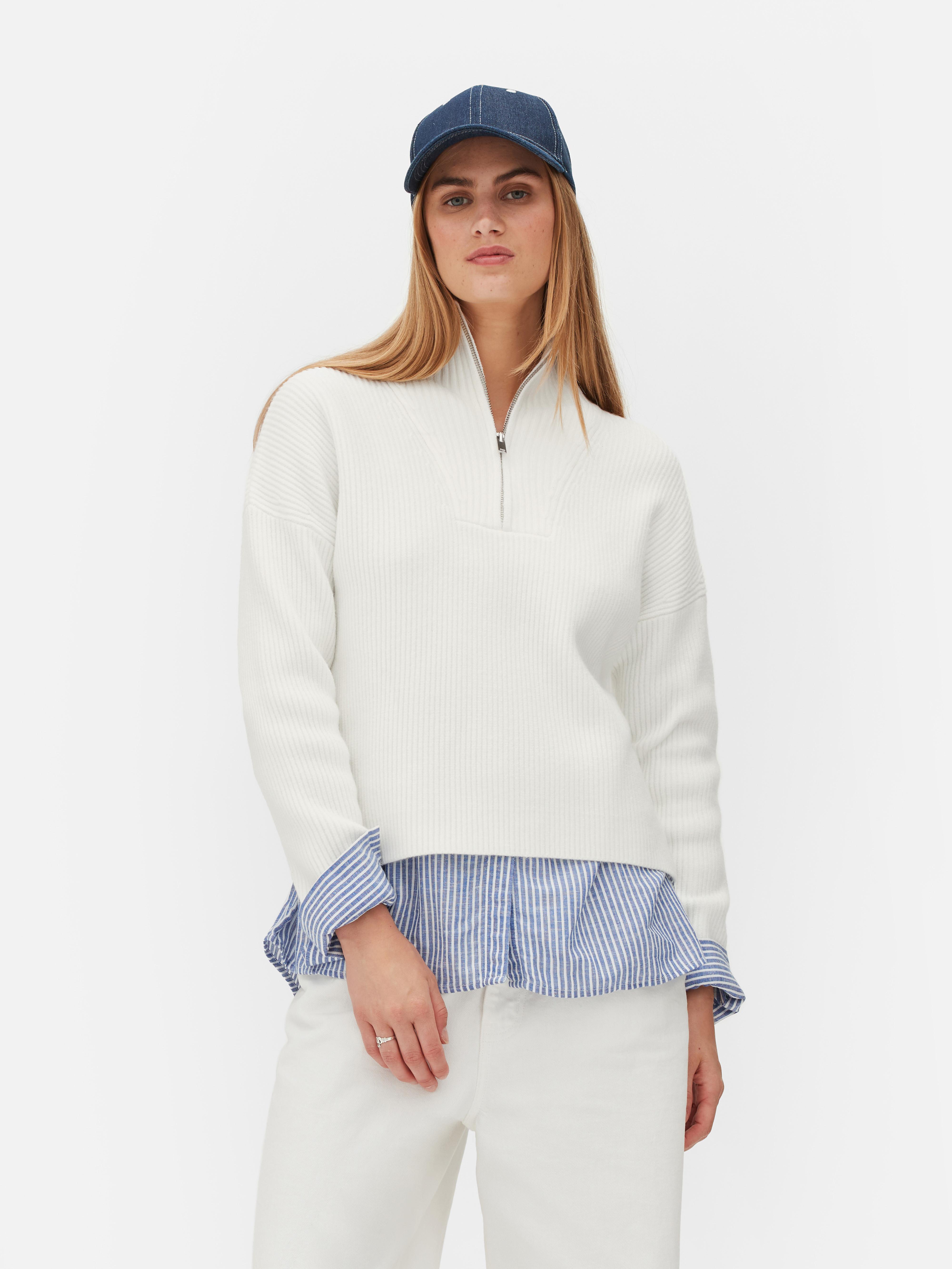 White half sweater sale