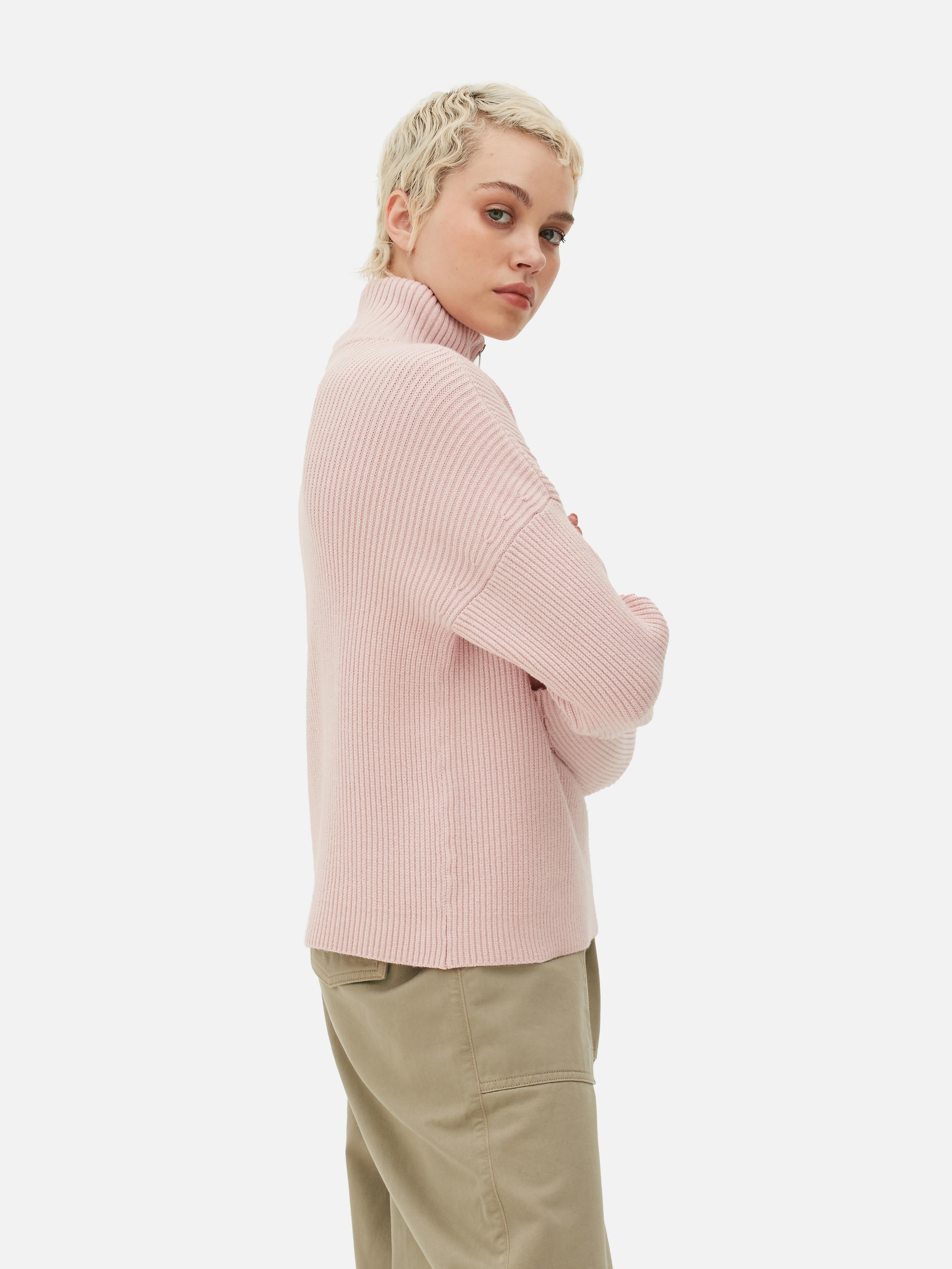 Women's Blush Half Zip Sweater Primark