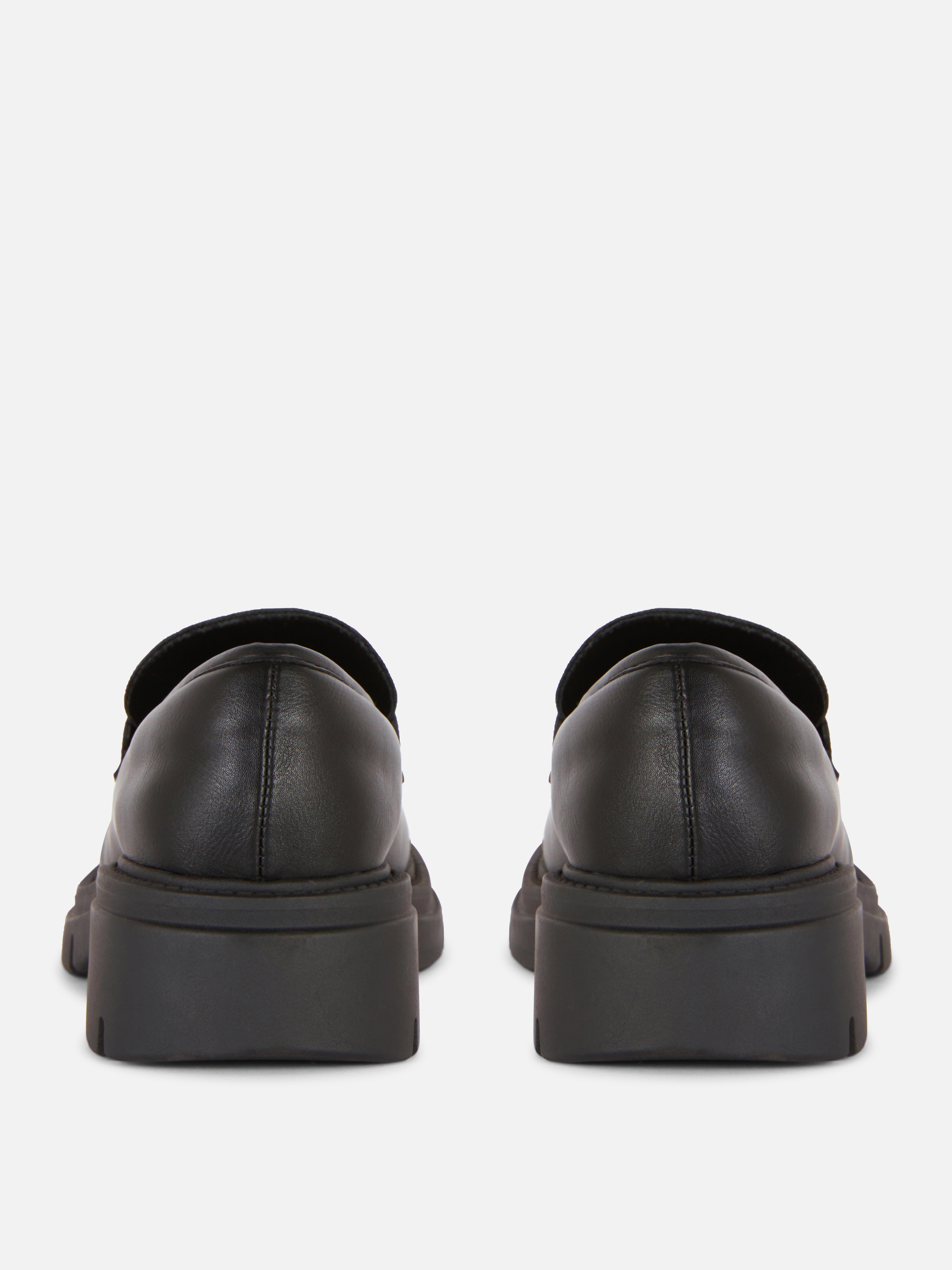 Kunstleder-Loafer mit dicker Sohle - Schwarz - Damen | Primark