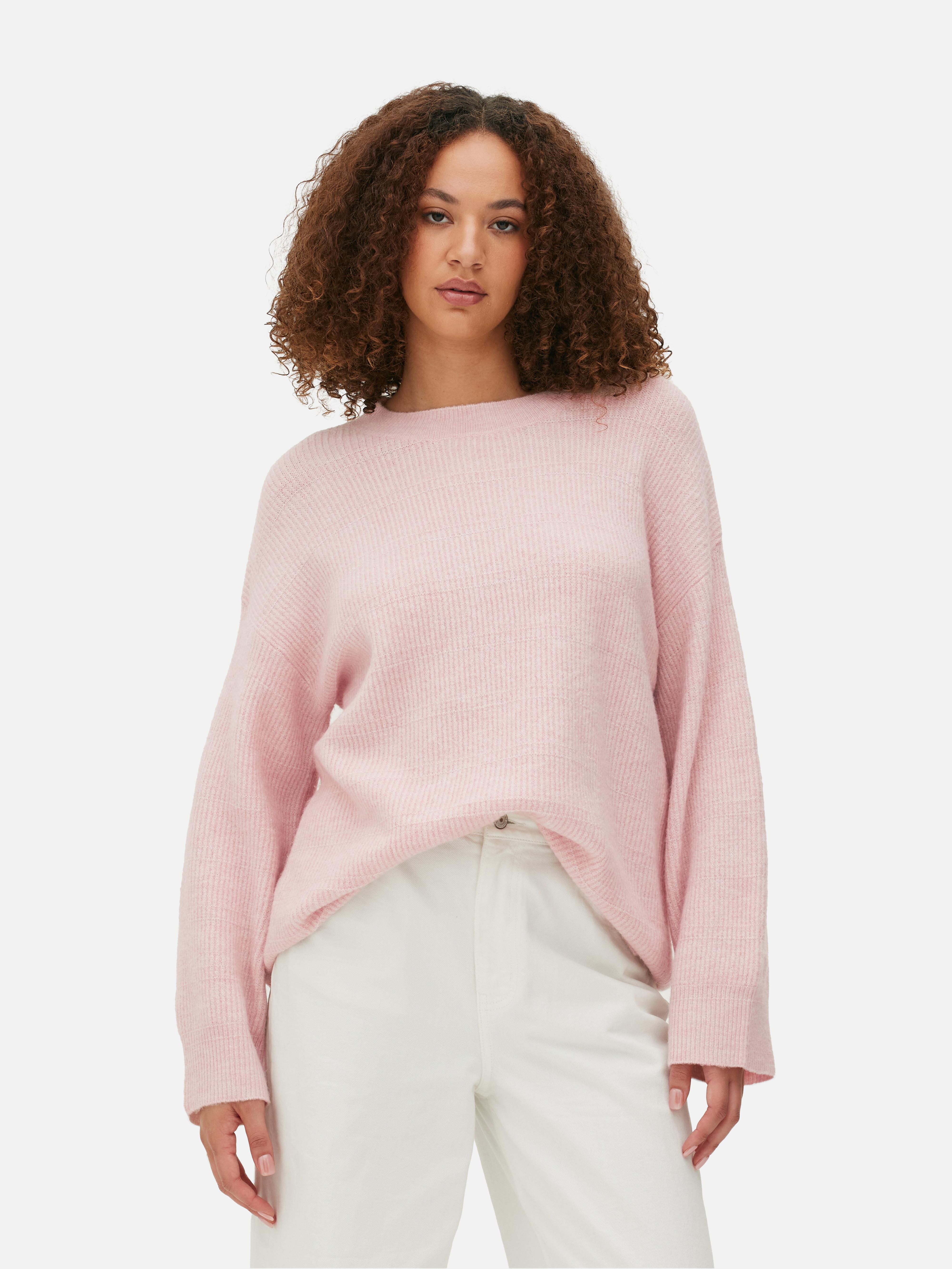 Womens Pink Cuffed Sleeve Knitted Jumper Primark