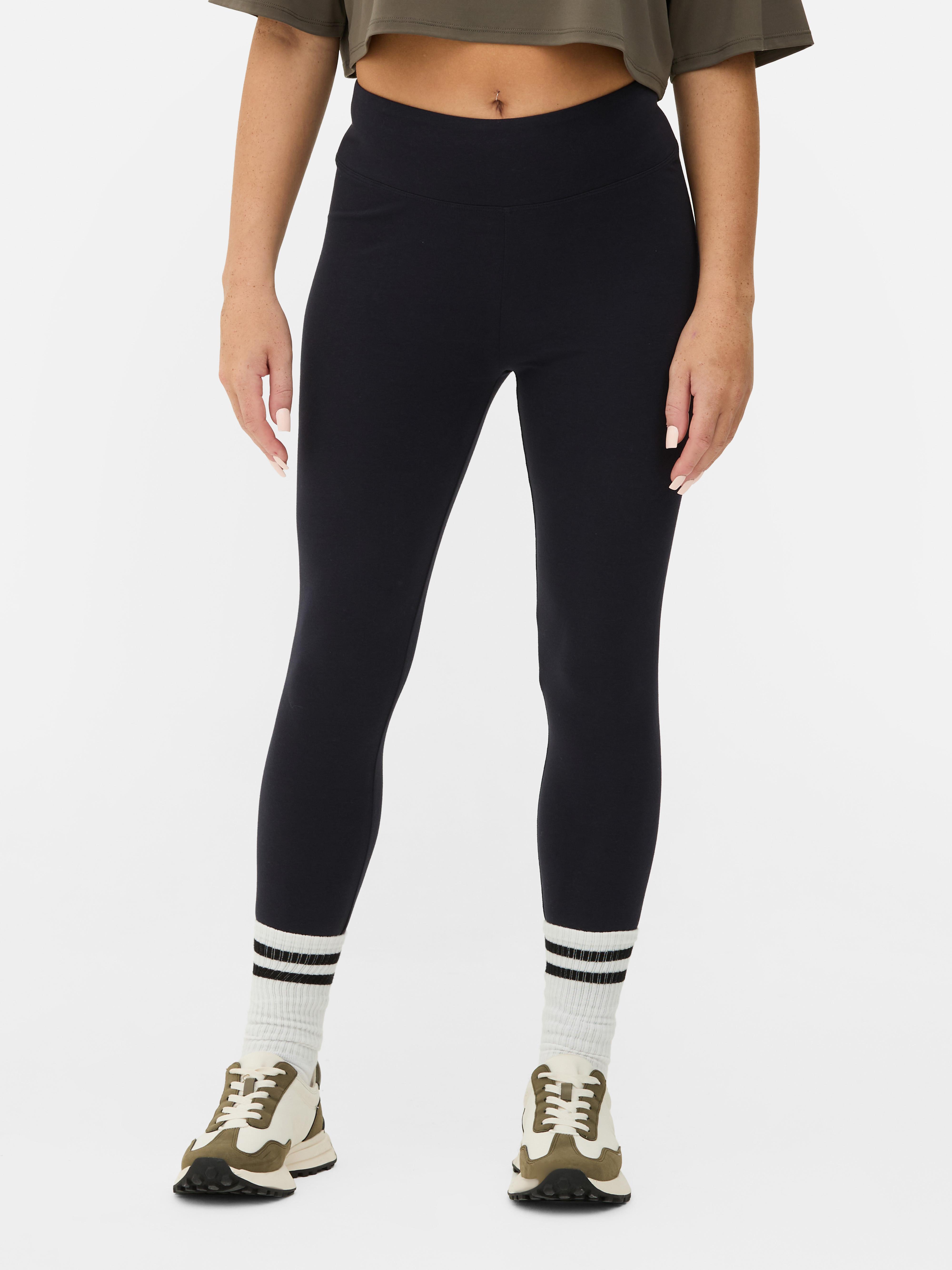 Womens Navy High Waisted Jersey Leggings Primark