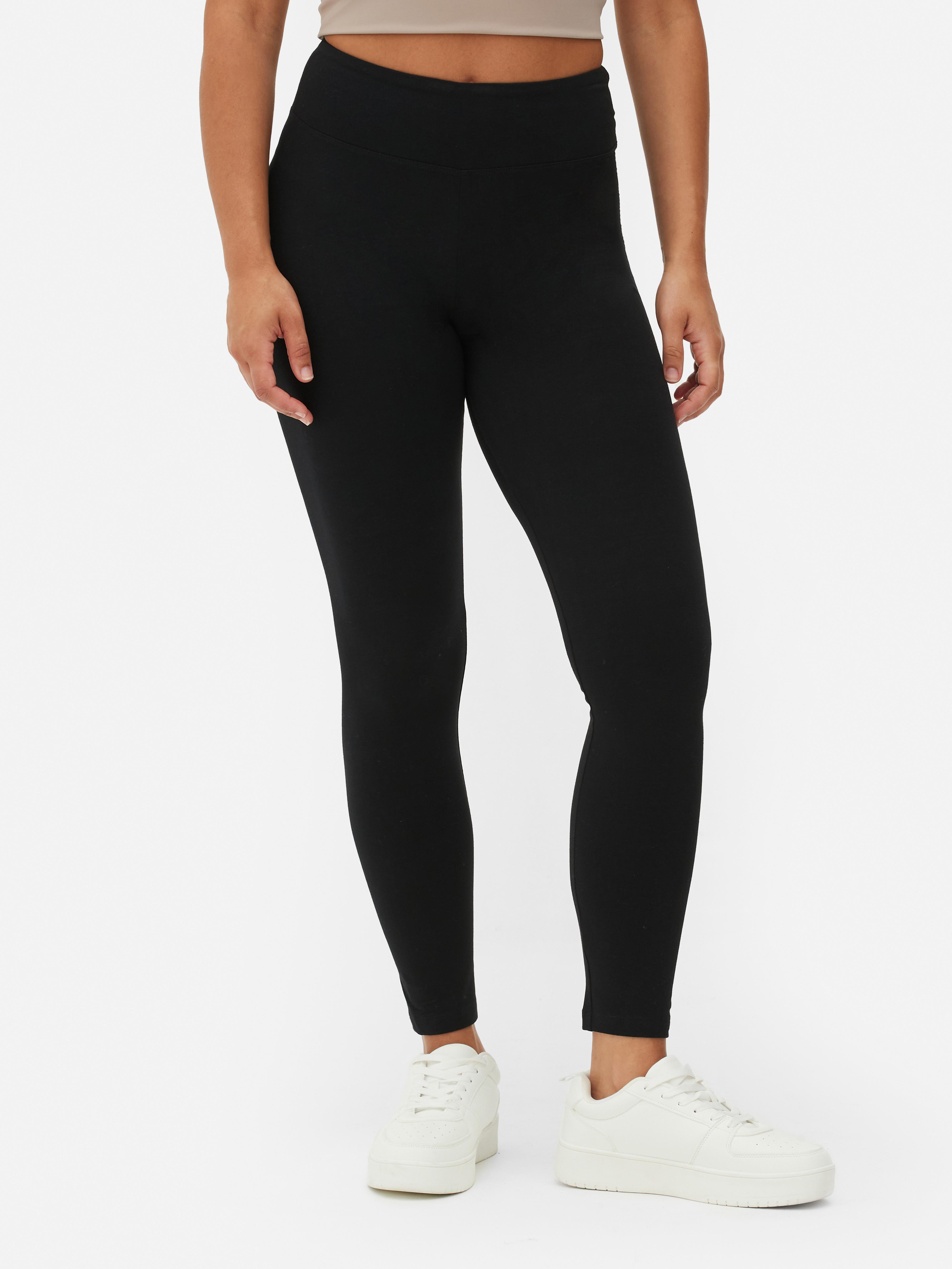 Womens Black High Waisted Jersey Leggings Primark