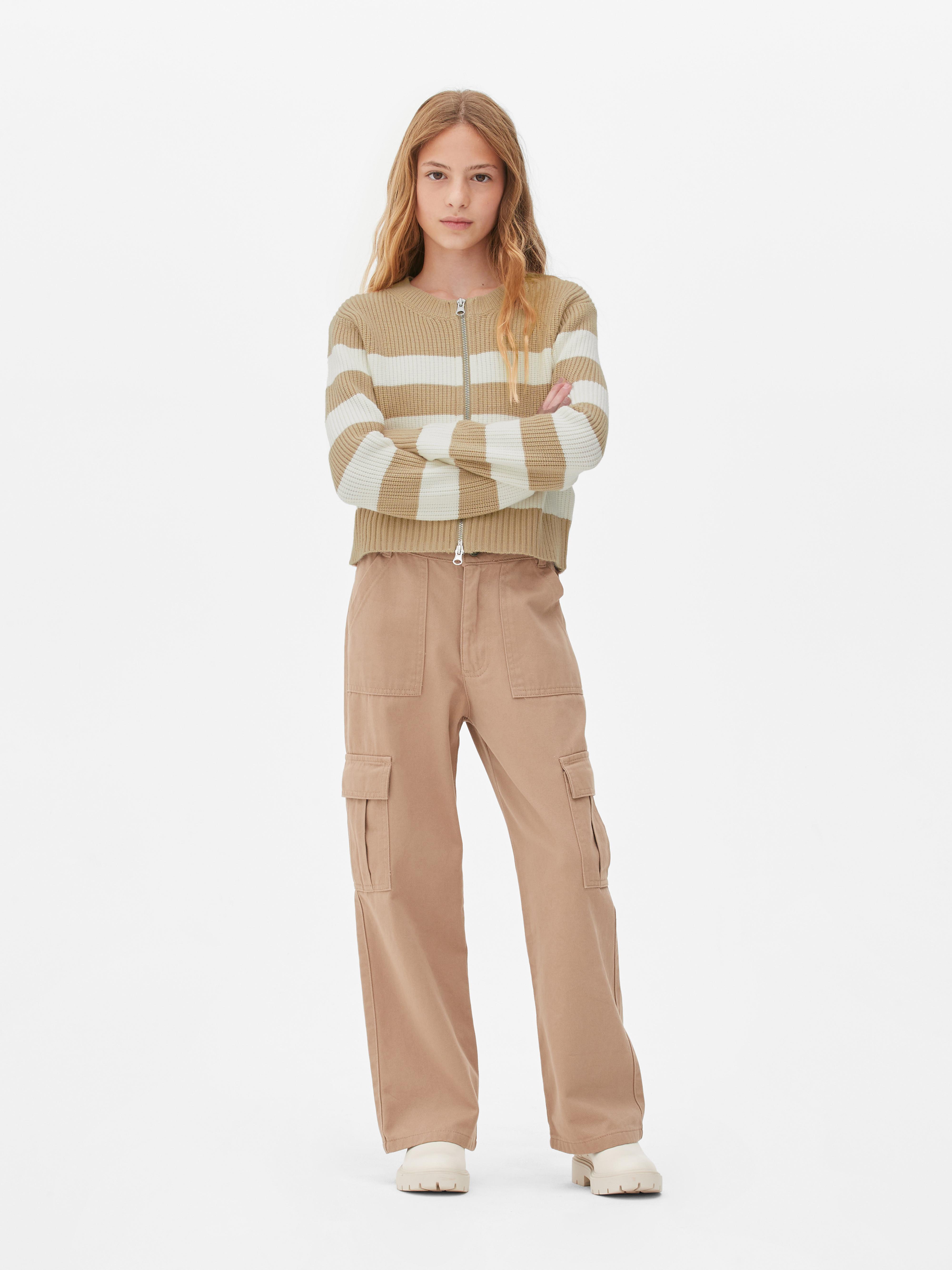 Haut Manches Longues Rayé Fille Primark - Taille 6/7 Ans, 100% Coton, Occasion Très Bon état