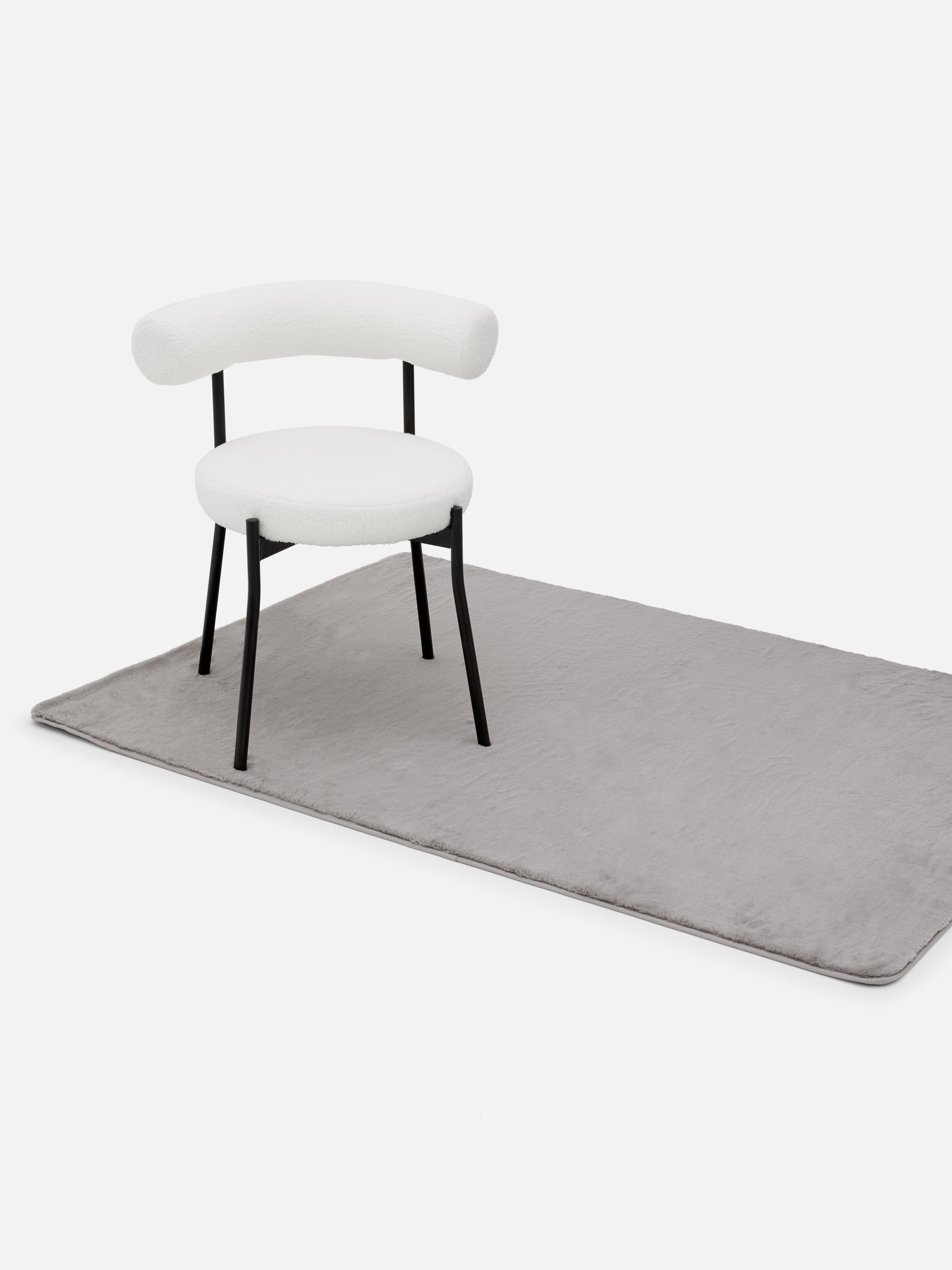 Rectangular Faux Fur Rug