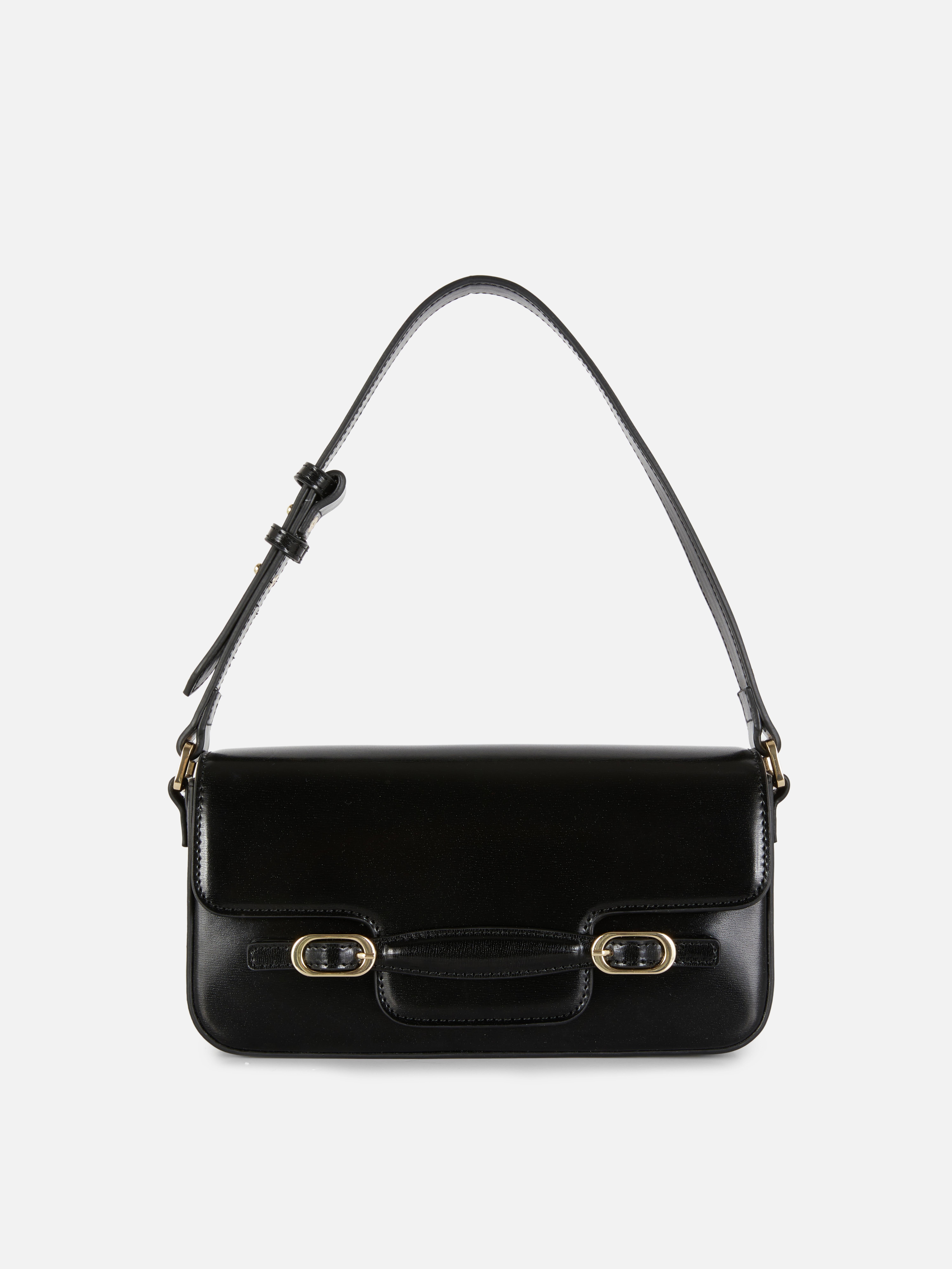 Womens Black Buckle Detail Shoulder Bag | Primark