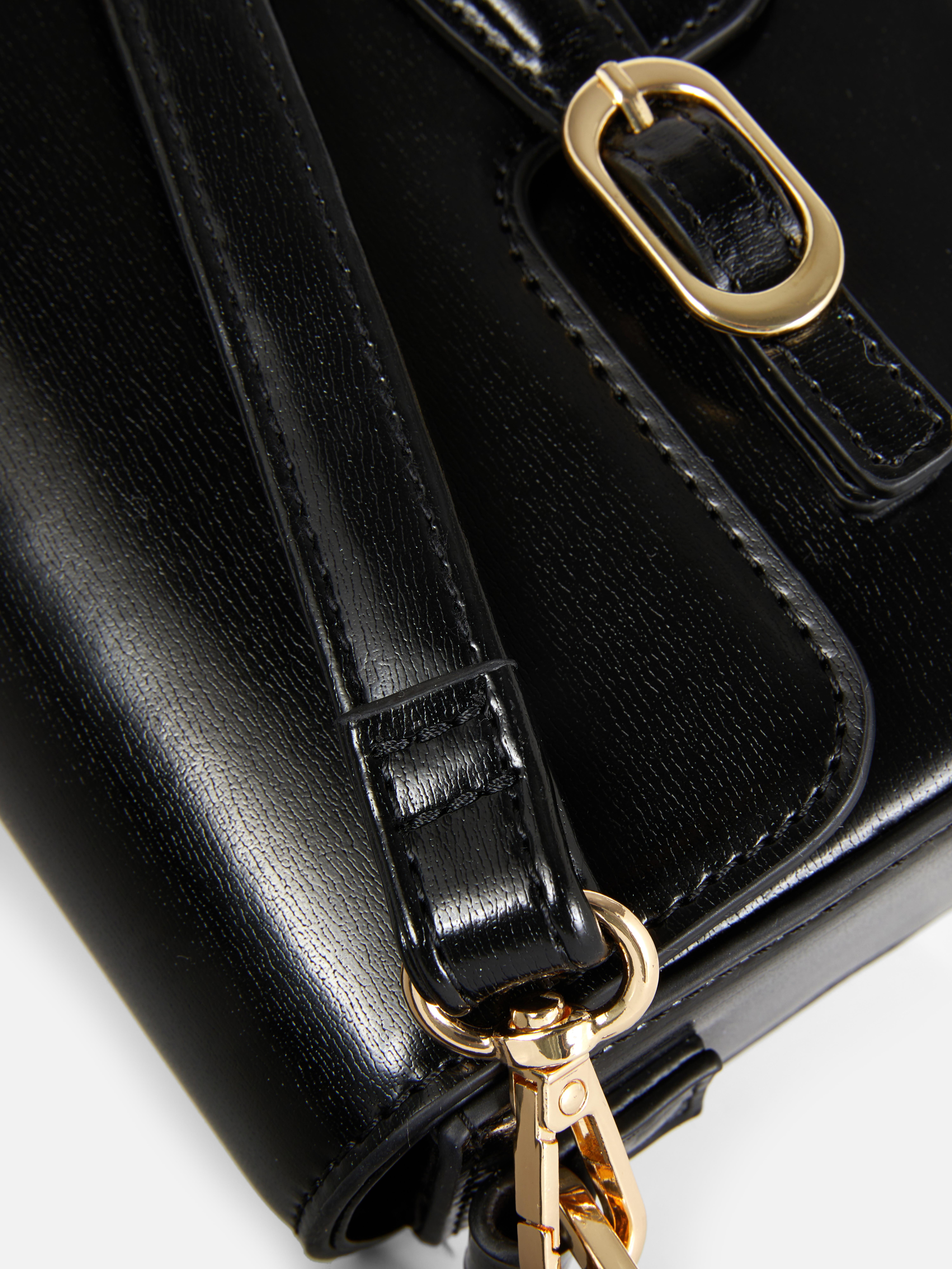Womens Black Buckle Detail Shoulder Bag | Primark